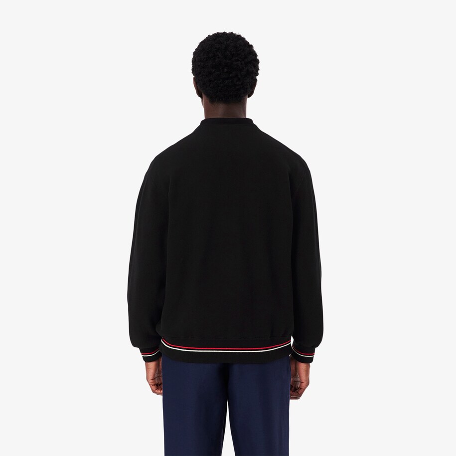 Relaxed Fit Stripe Detail Cotton Cardigan image number 2