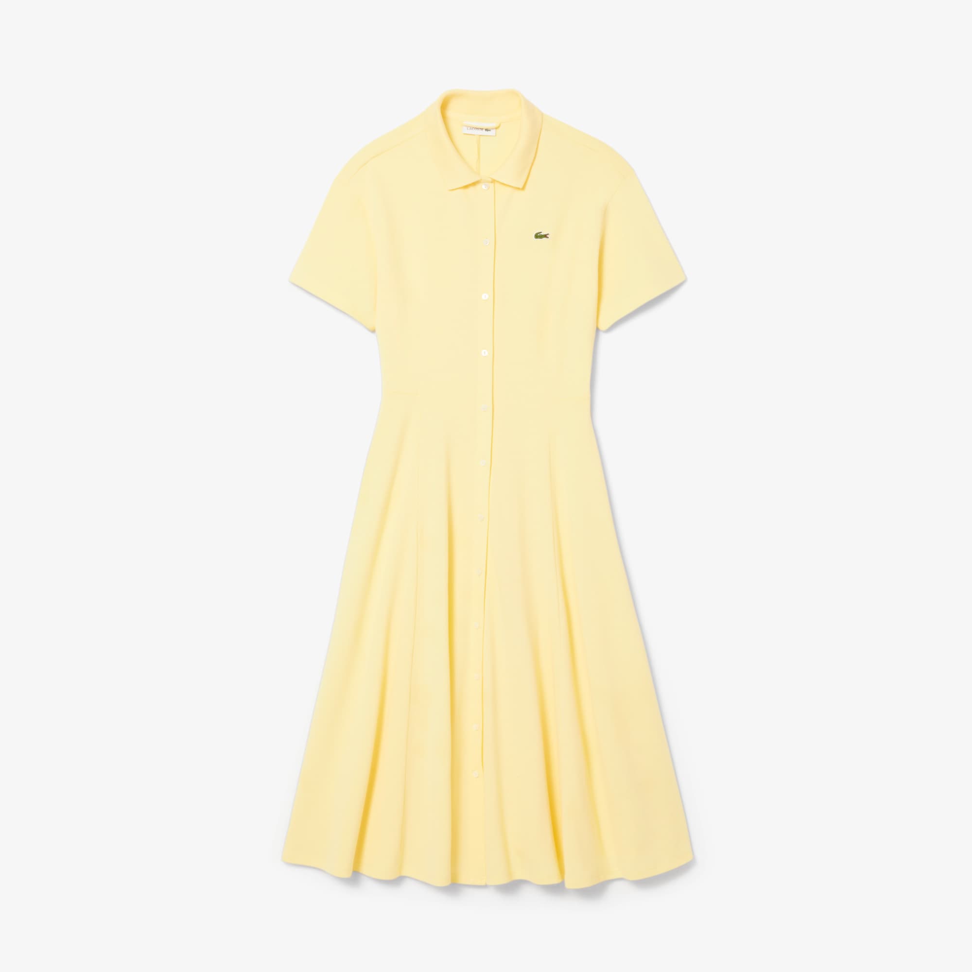Flared Mini-Piqu&eacute; Polo Dress image number 3