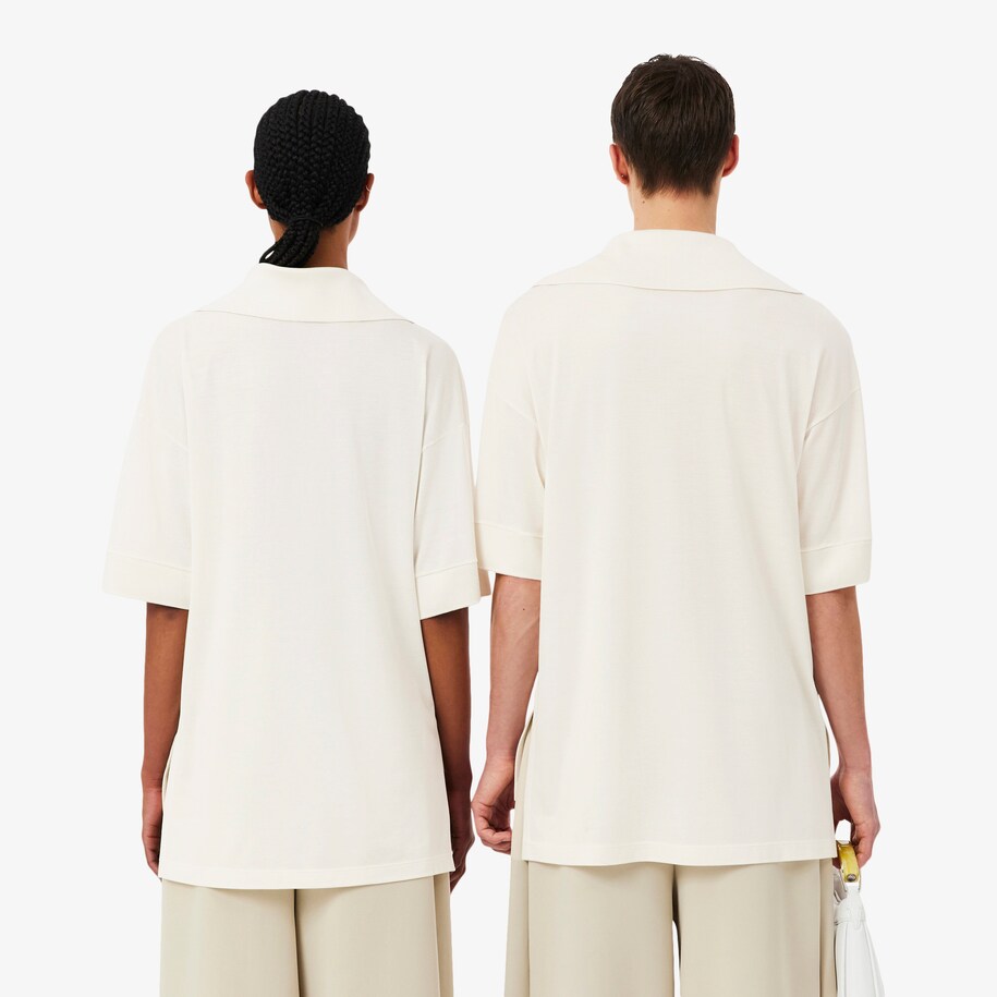 Runway Oversized Silk Piqu&eacute; Polo Shirt image number 2