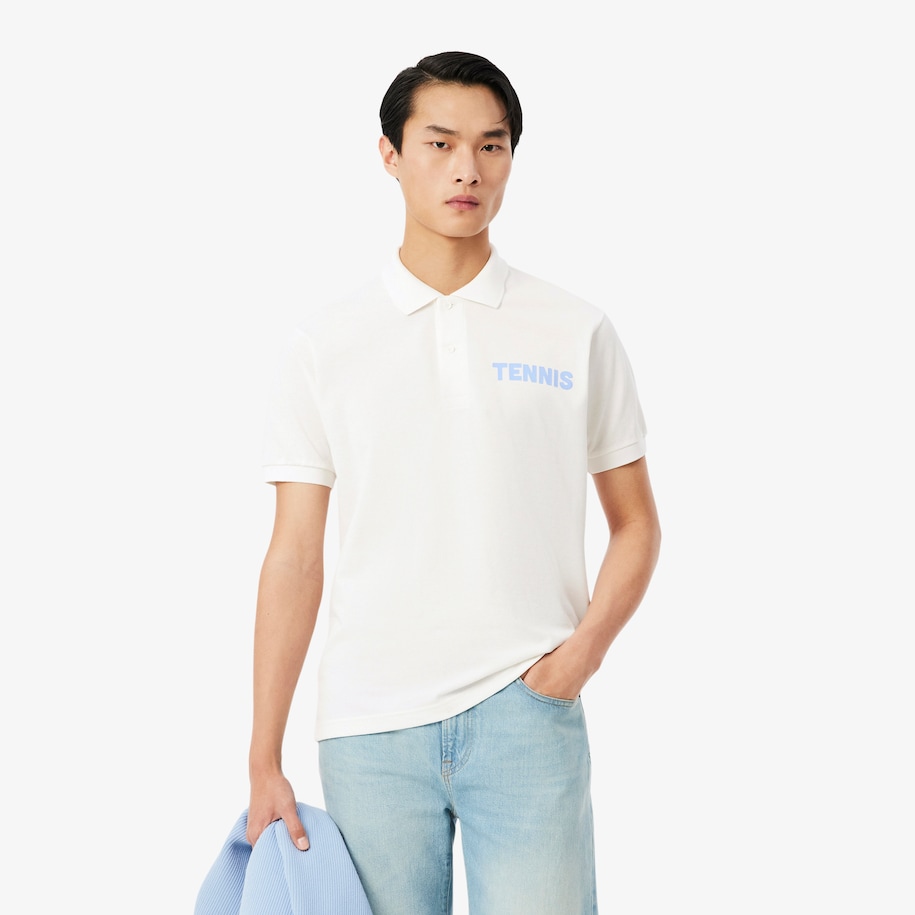 Classic Fit Printed Petit Piqu&eacute; Polo Shirt image number 0