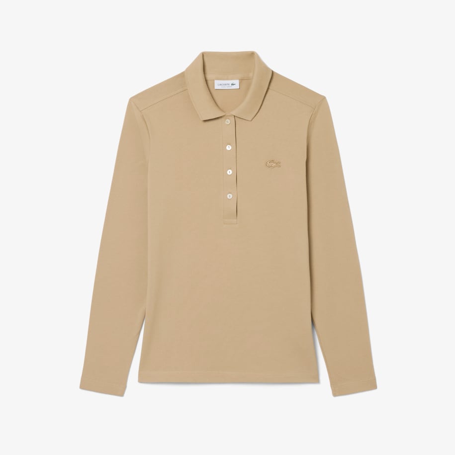 Women&rsquo;s Slim fit Stretch Piqu&eacute; Lacoste Polo Shirt image number 3