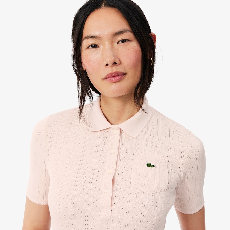 Slim Fit Pointelle Knit Polo Shirt image number 1