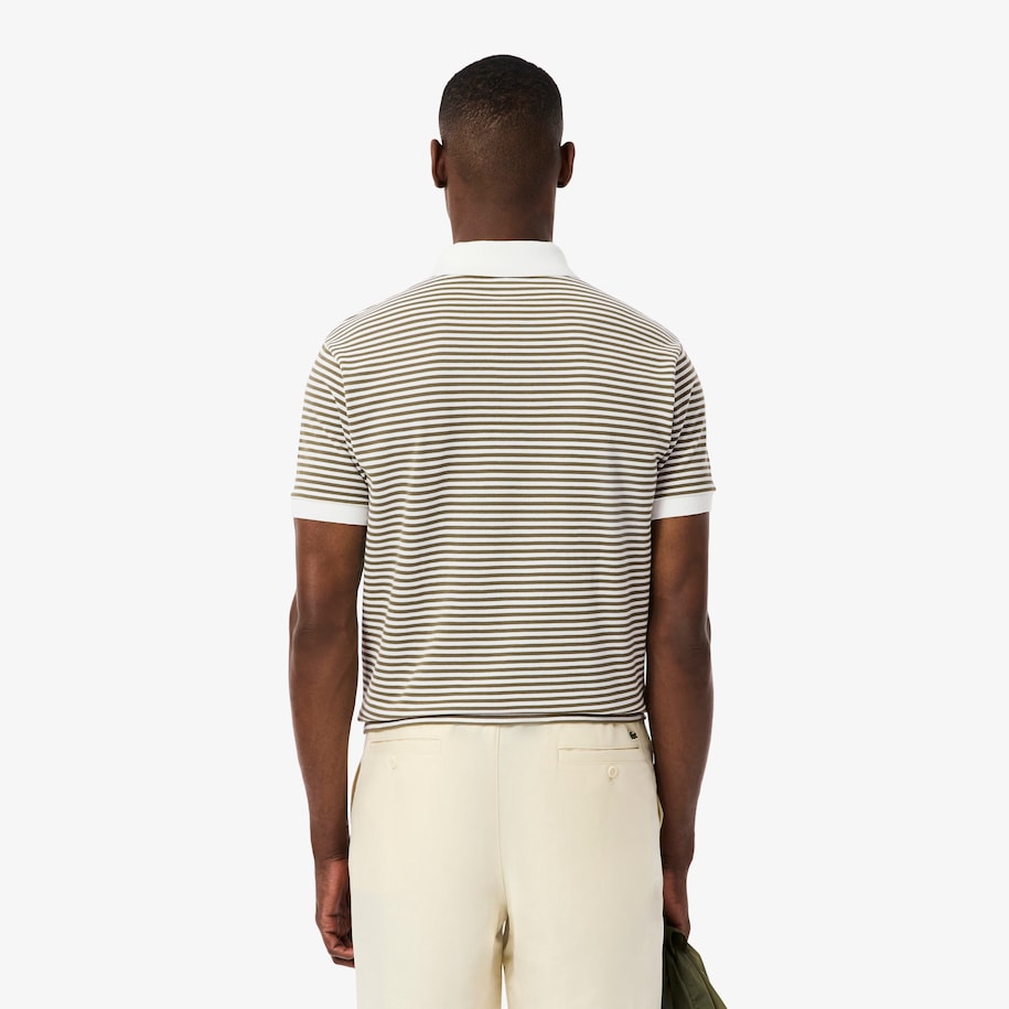 Classic Fit L.12.12 Striped Petit Piqué Polo Shirt image number 2