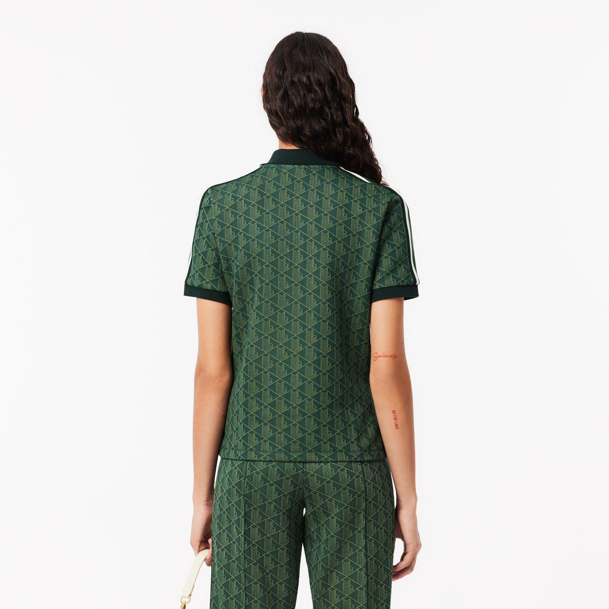 Slim Fit Monogram Jacquard Polo Shirt image number 2