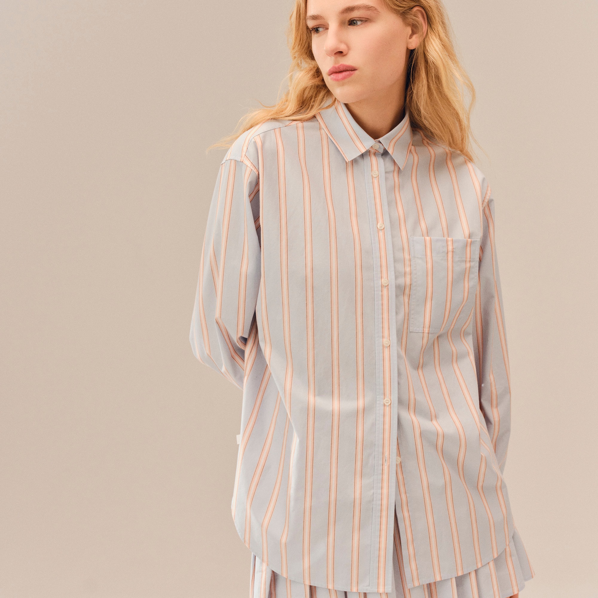 Oversized Cotton Poplin Shirt image number 8
