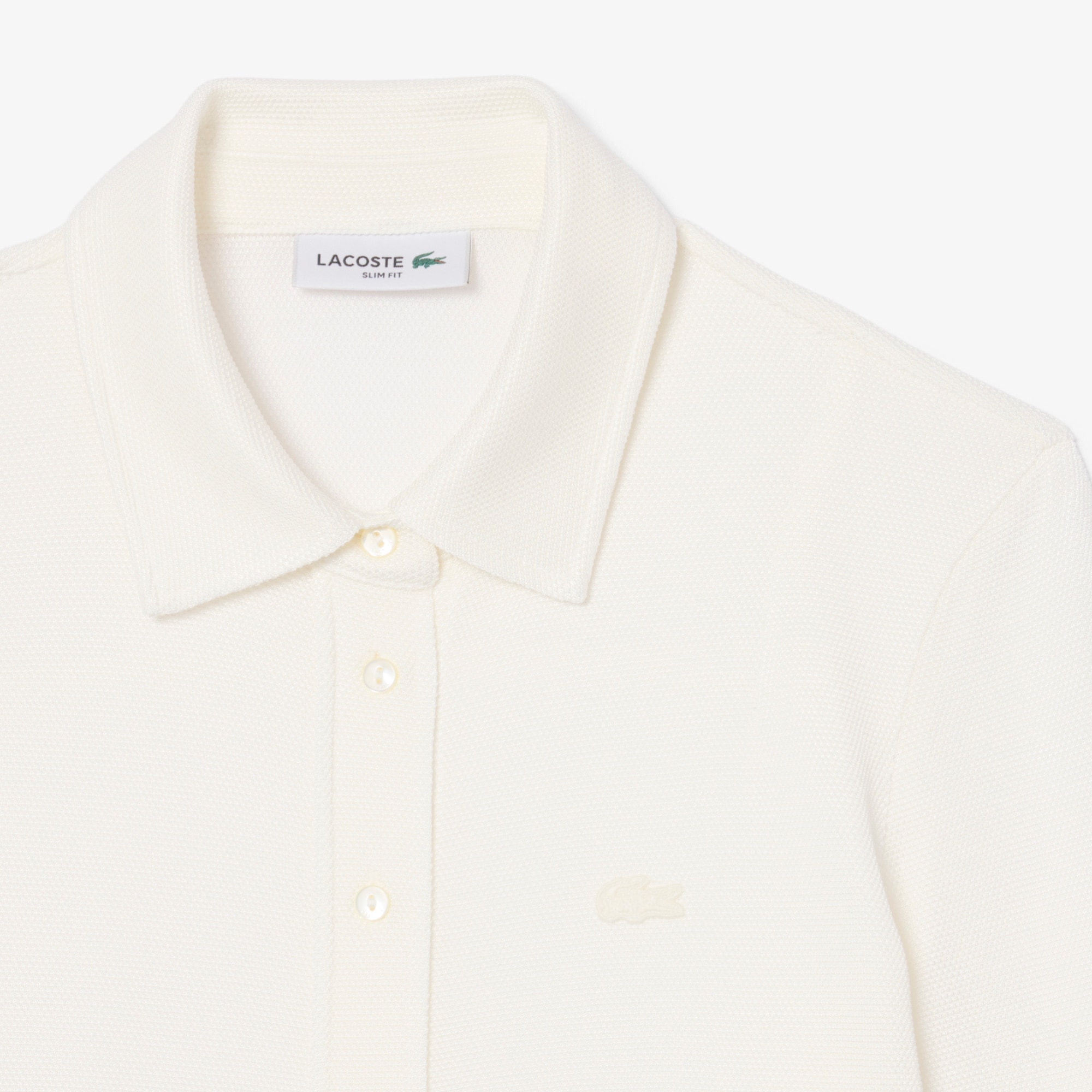 Slim Fit Long Sleeved Piqu&eacute; Polo Shirt image number 4
