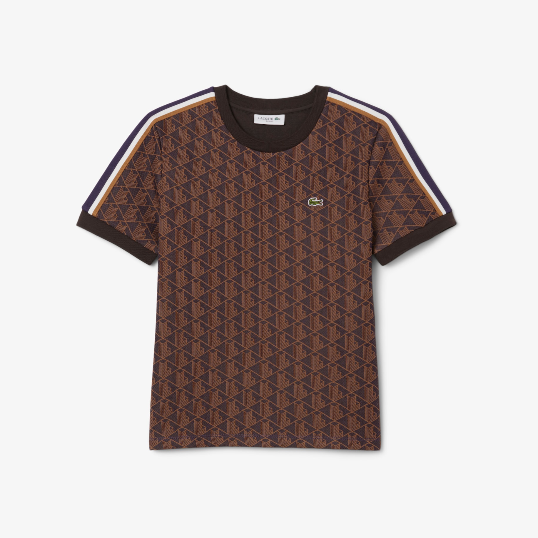 Slim Fit Monogram Jacquard T-shirt image number 0