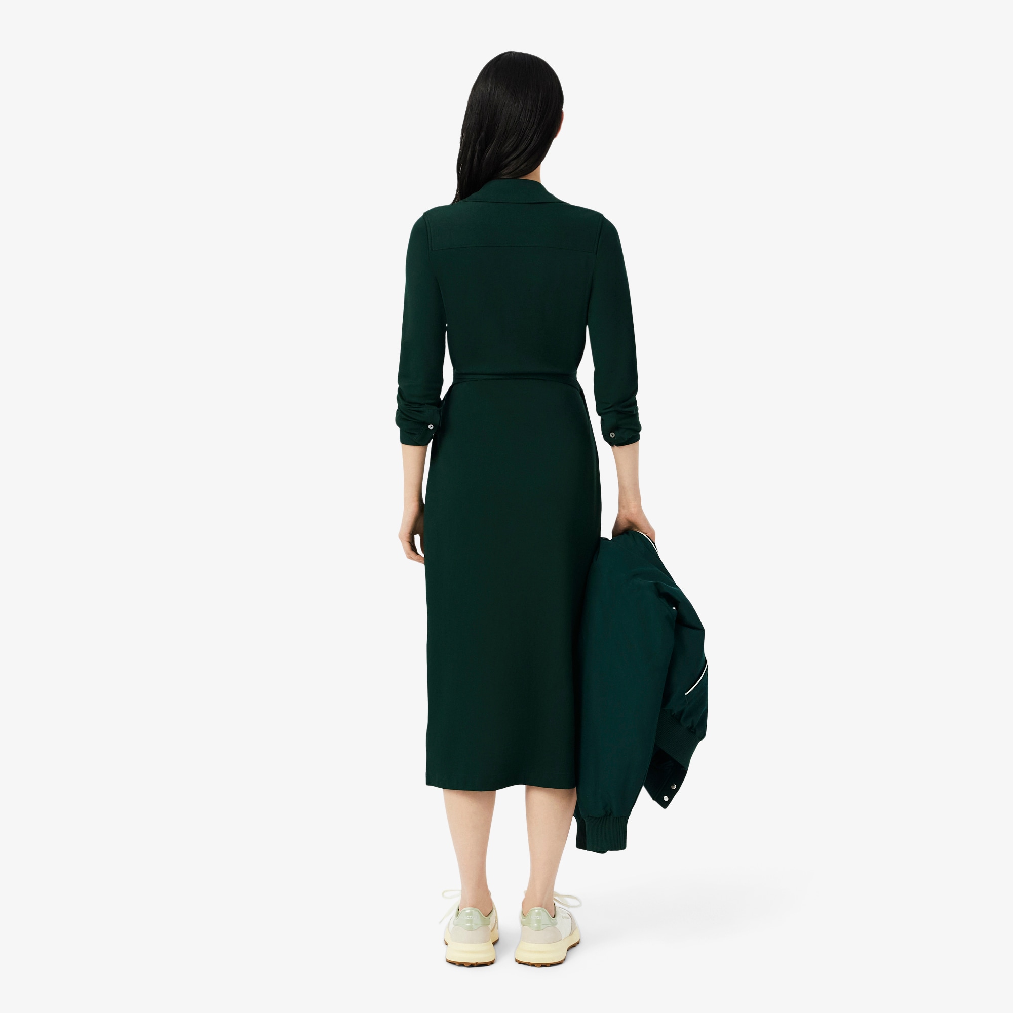 Slim Fit Polo Collar Wrap Dress image number 2