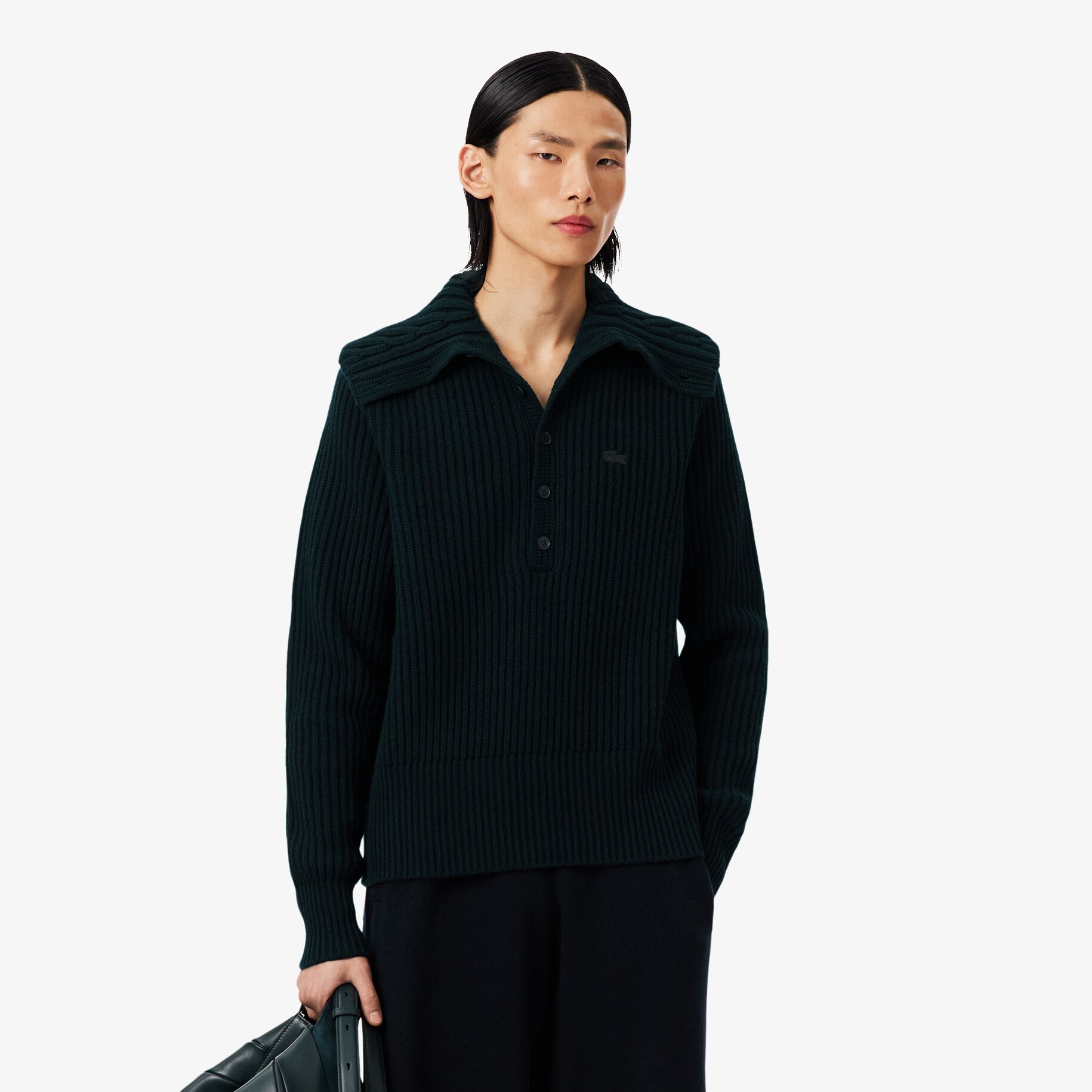 Runway Cable Neck Wool Sweater image number 0