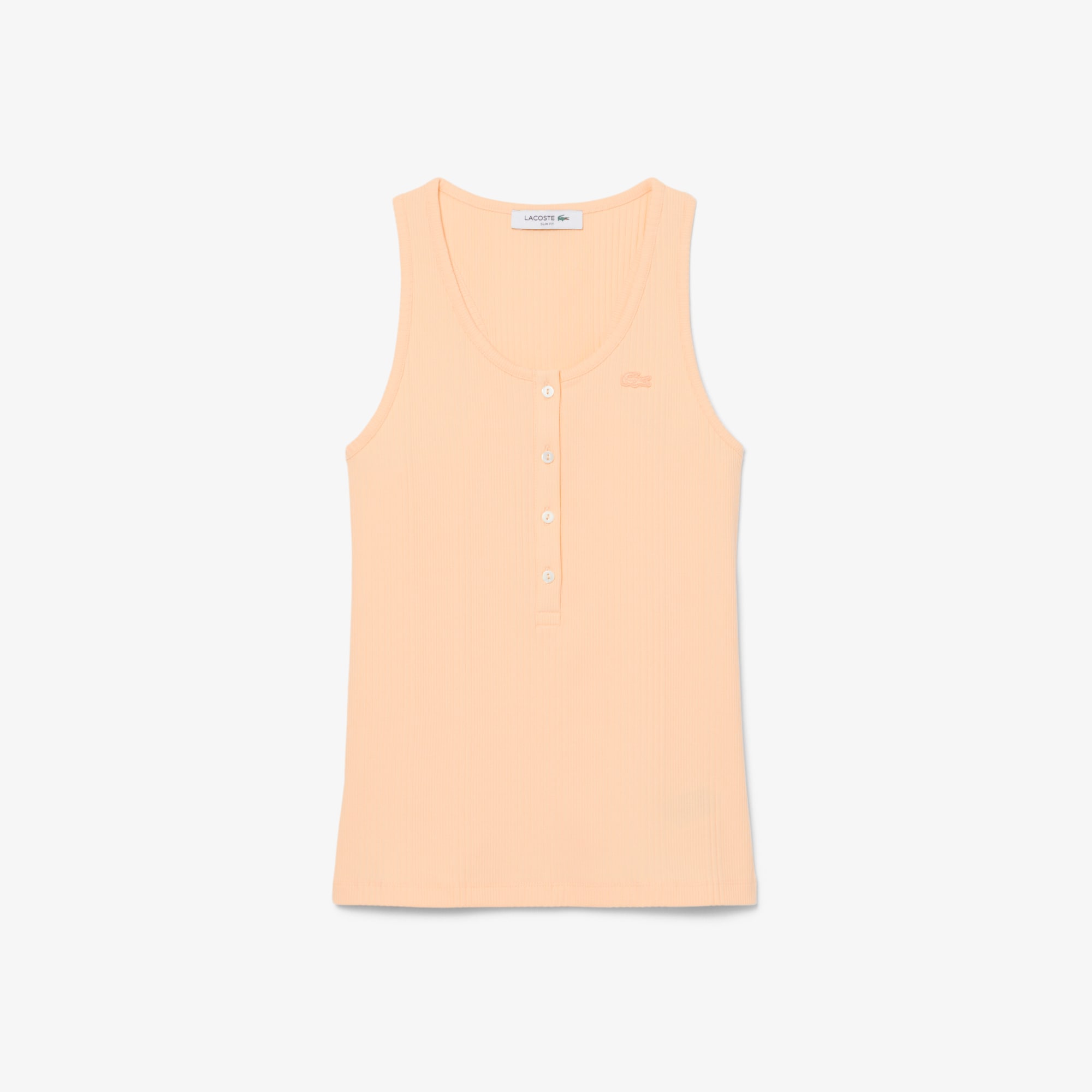 Slim Fit Ribbed Cotton Tank Top image number 3