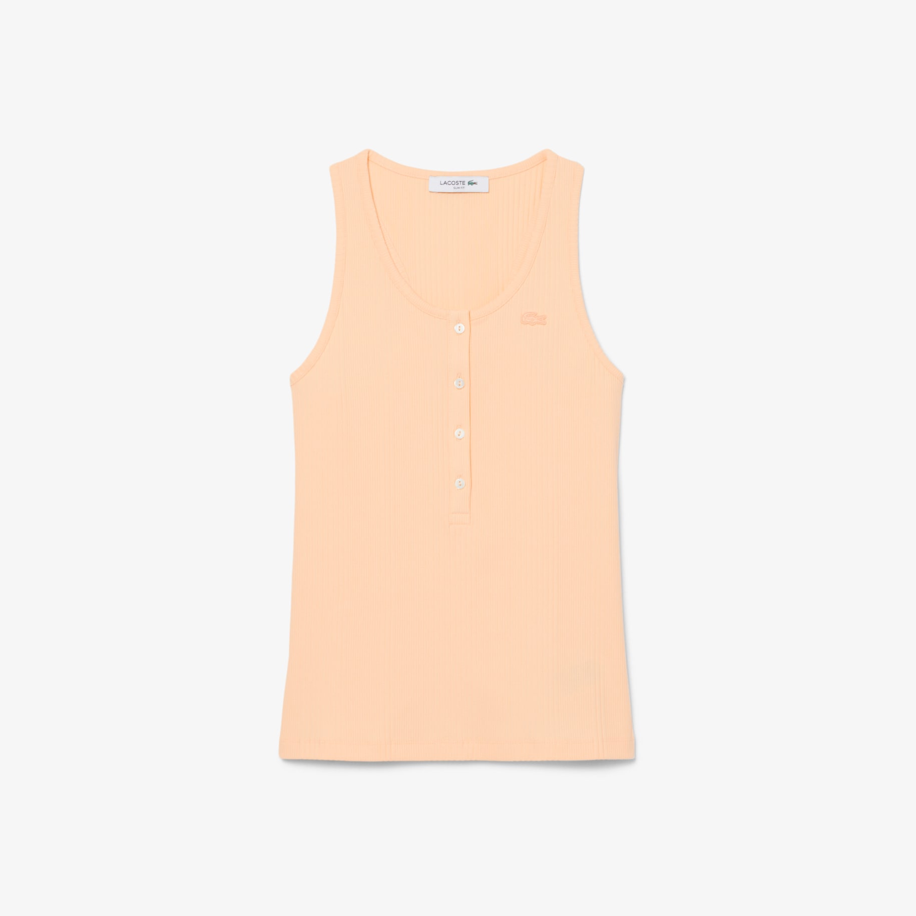 Slim Fit Ribbed Cotton Tank Top image number 3