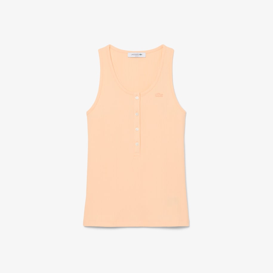 Slim Fit Ribbed Cotton Tank Top image number 3