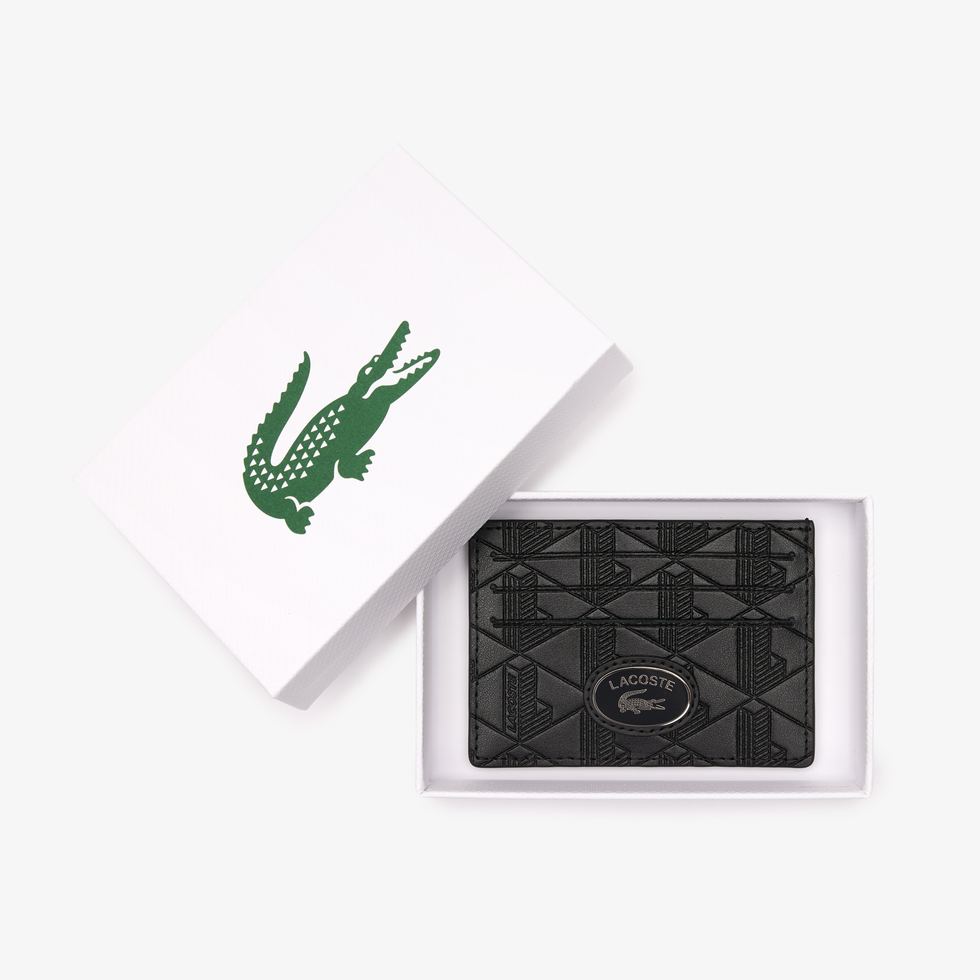 Leather Monogram Print Card Holder image number 2