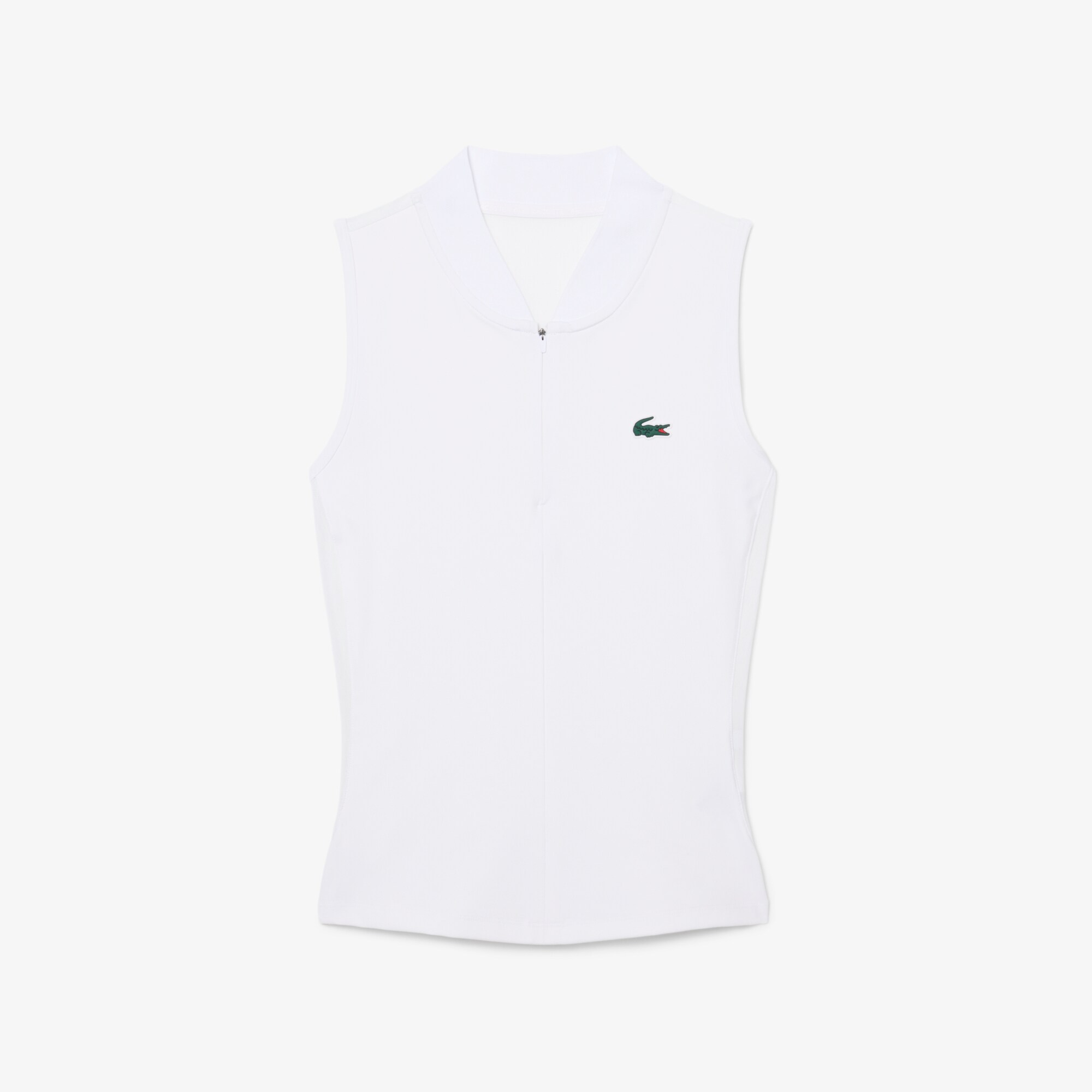 Sleeveless Stretch Dual Fabric Tennis Polo Shirt image number 3