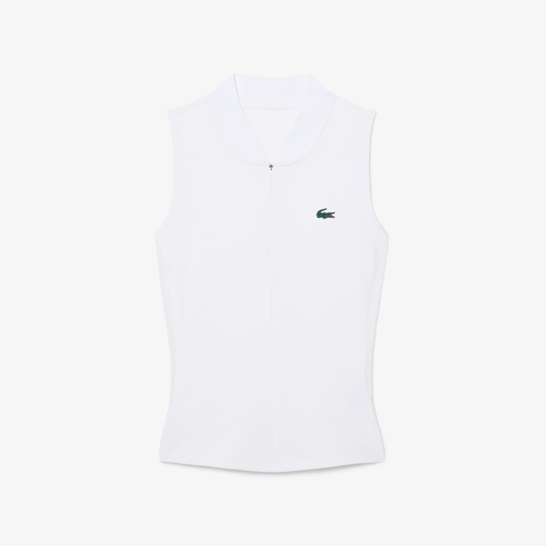 Sleeveless Stretch Dual Fabric Tennis Polo Shirt image number 3