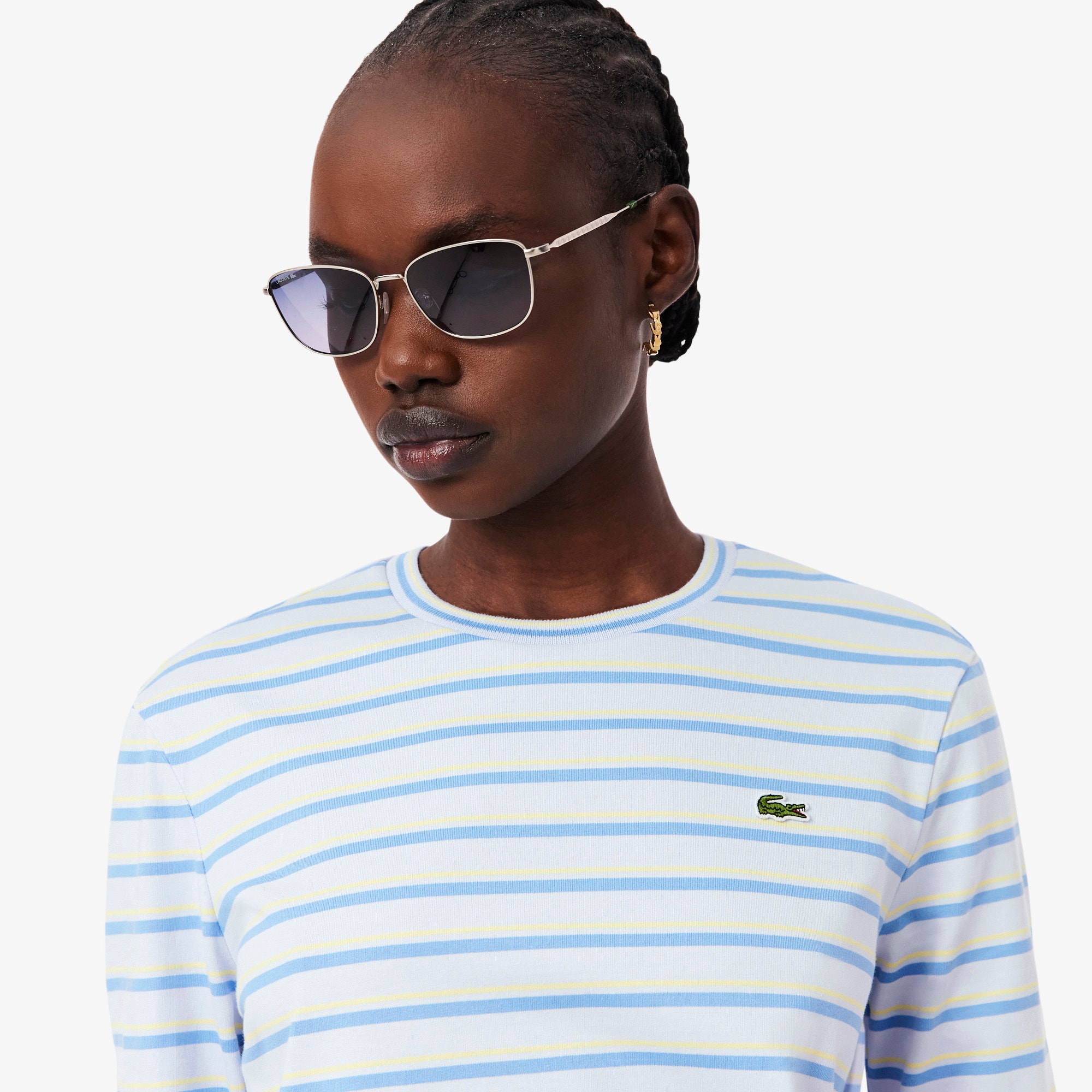 Long Sleeved Striped Jersey T-shirt image number 1