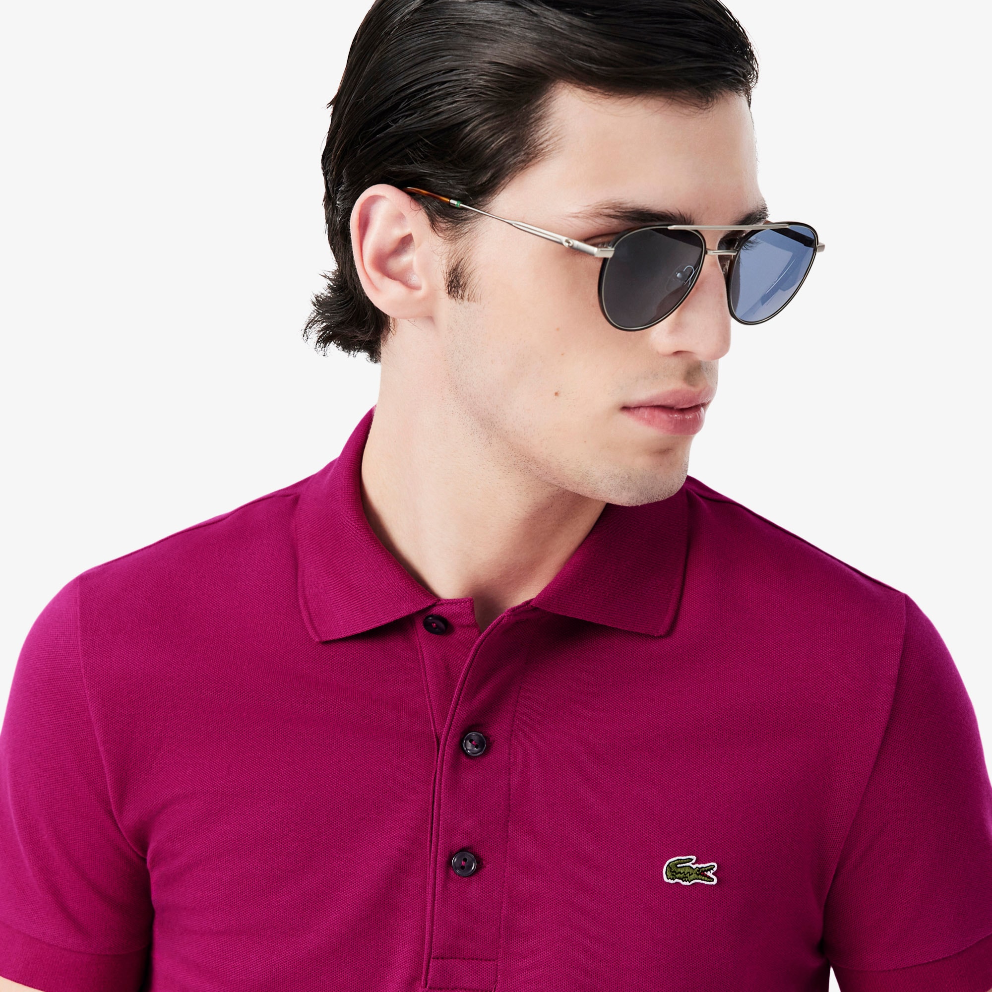 Slim Fit Stretch Mini Piqu&eacute; Polo Shirt image number 1