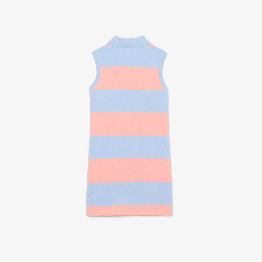 Sleeveless Striped Petit Piqu&eacute; Polo Dress image number 4