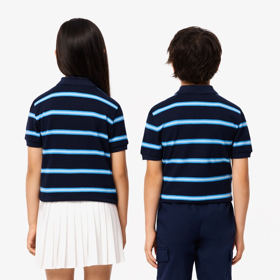 Boys’ Lacoste Striped Piqué Polo Shirt image number 2