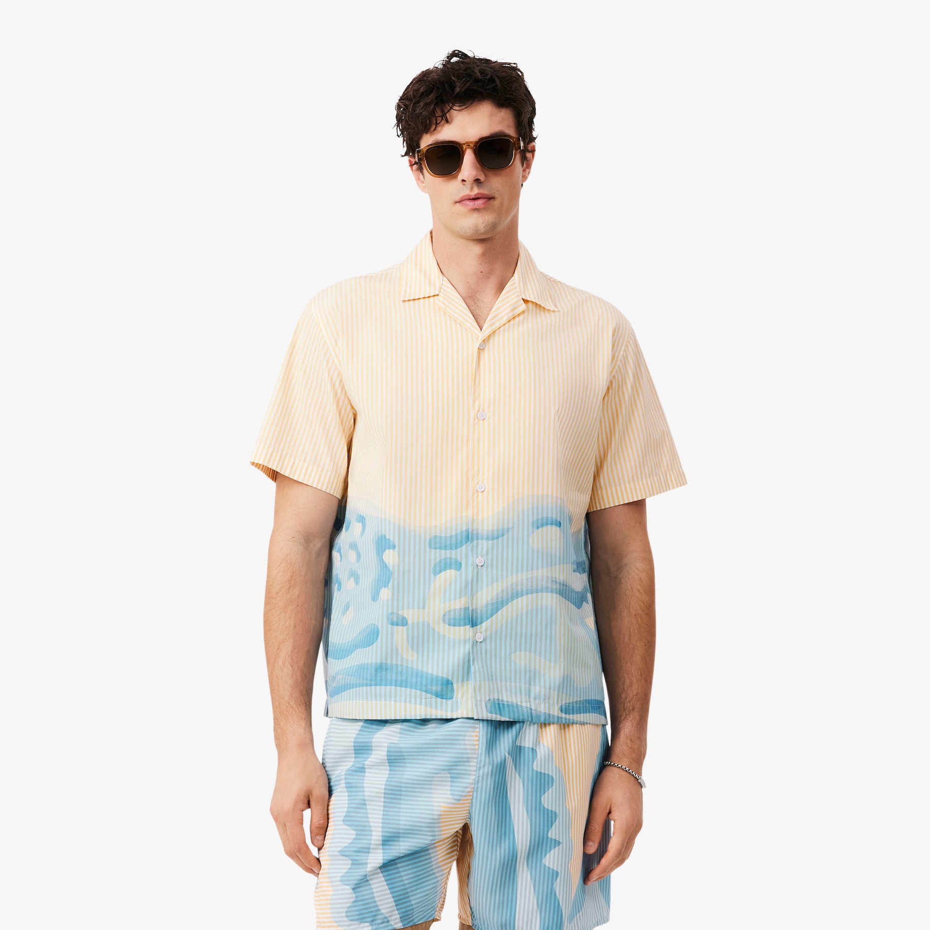 Relaxed Fit Striped Crocodile Shirt image number 0