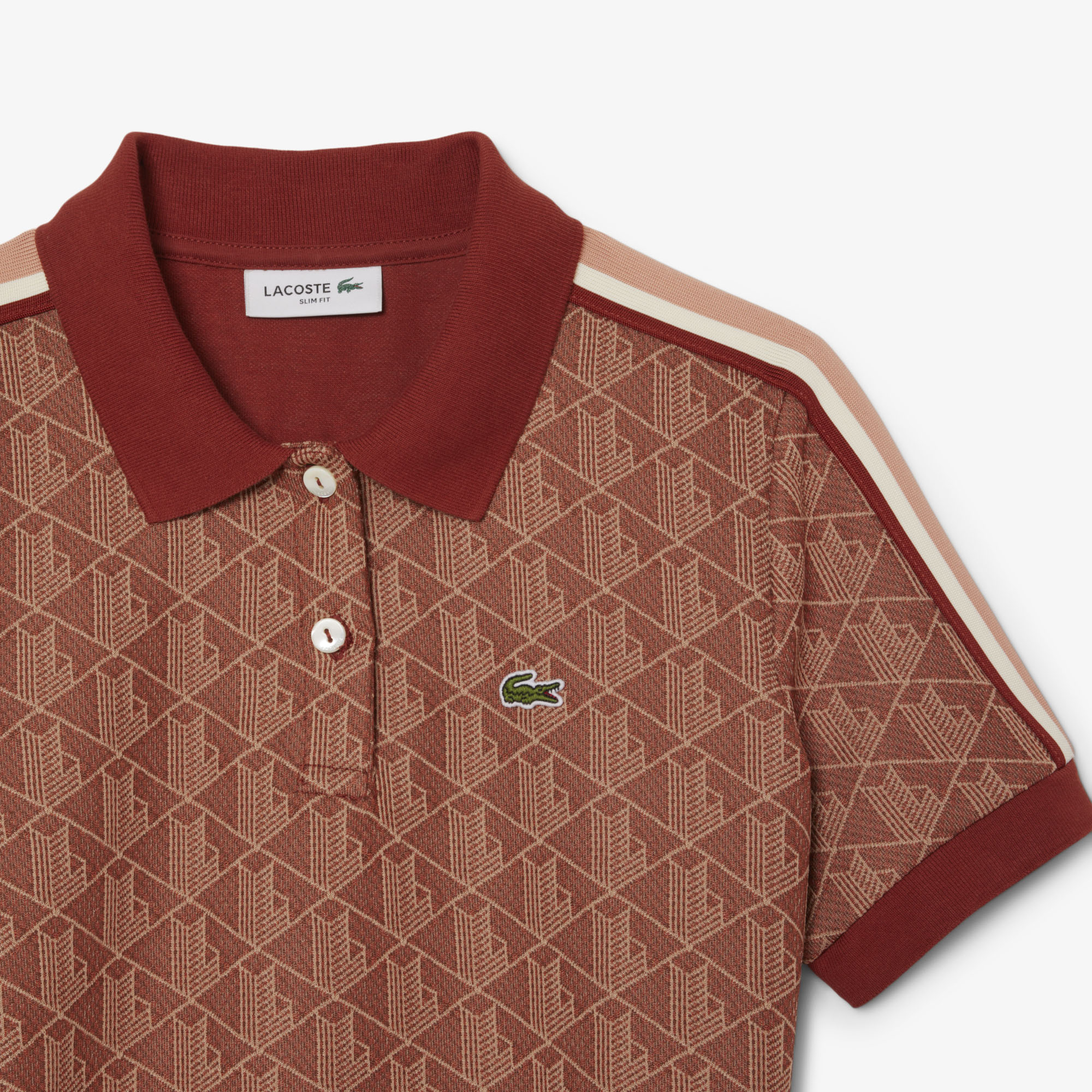 Slim Fit Monogram Jacquard Polo Dress image number 4