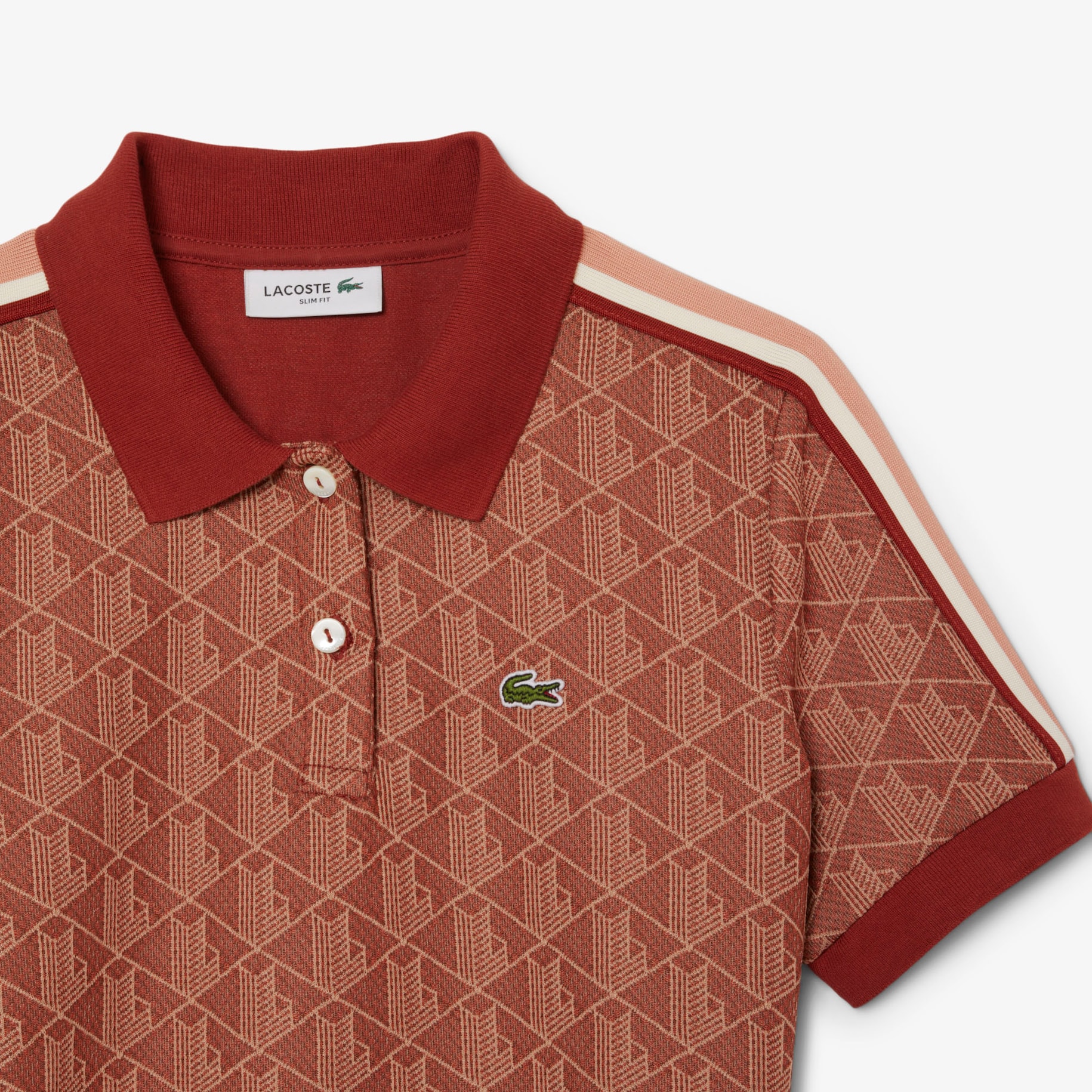Slim Fit Monogram Jacquard Polo Dress image number 4