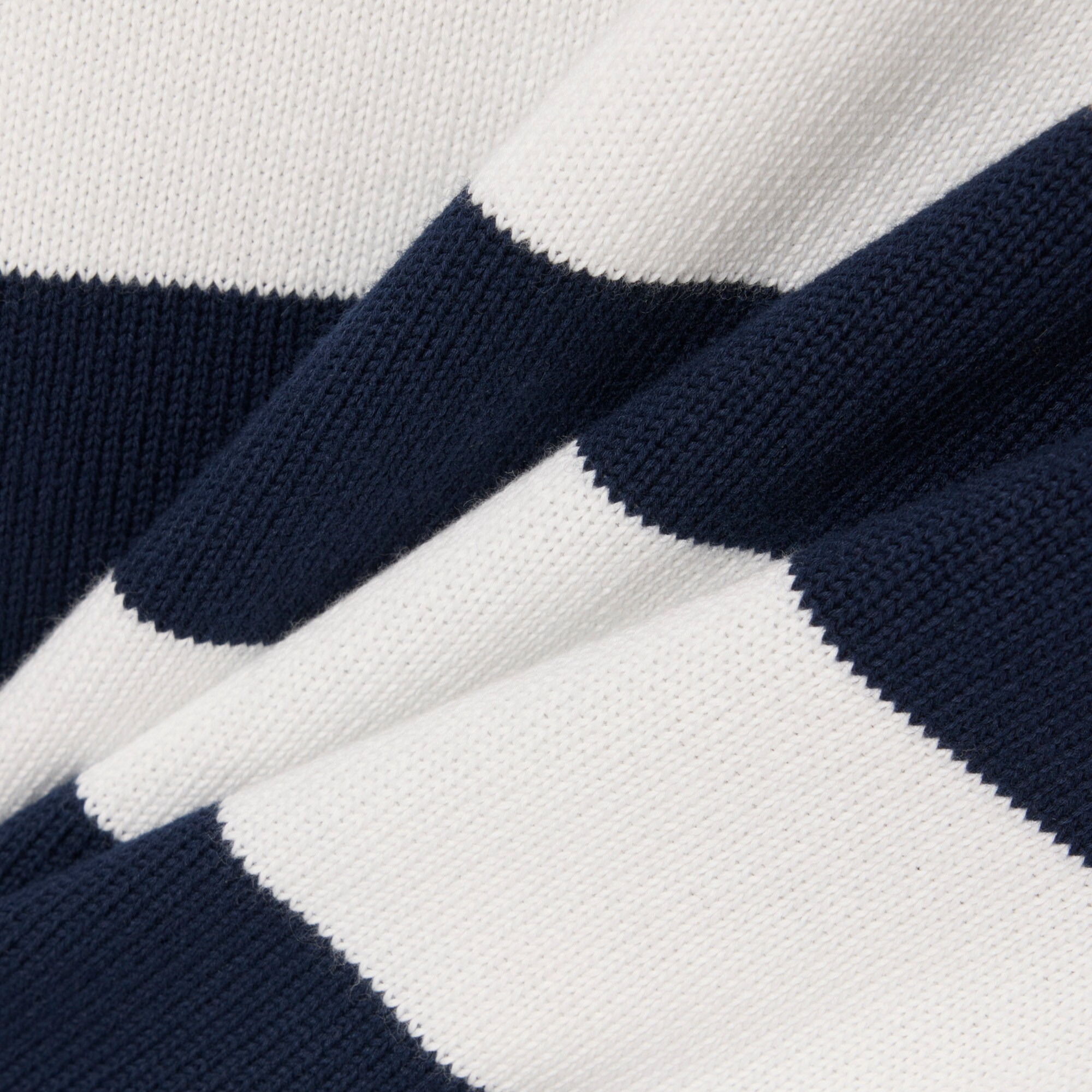 Striped Cotton Polo Collar Sweater image number 2