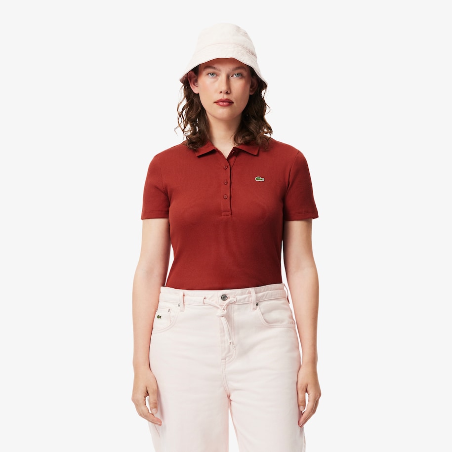 Slim Fit L.12.D Ribbed Cotton Polo Shirt image number 5