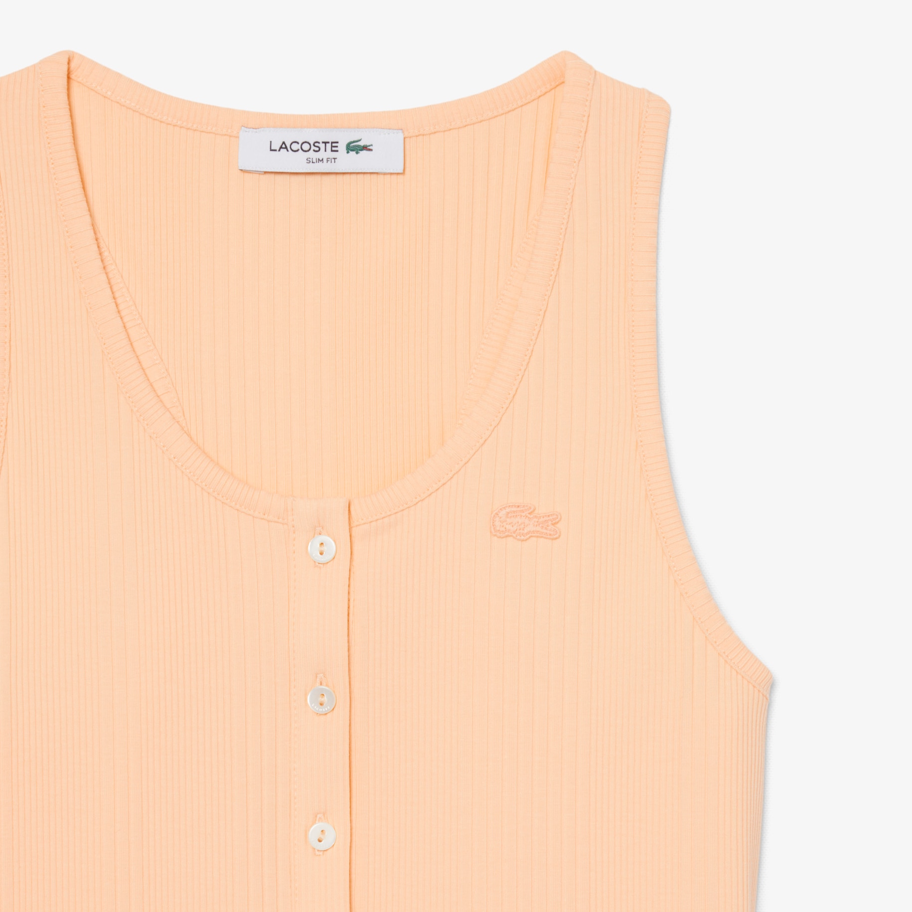 Slim Fit Ribbed Cotton Tank Top image number 4
