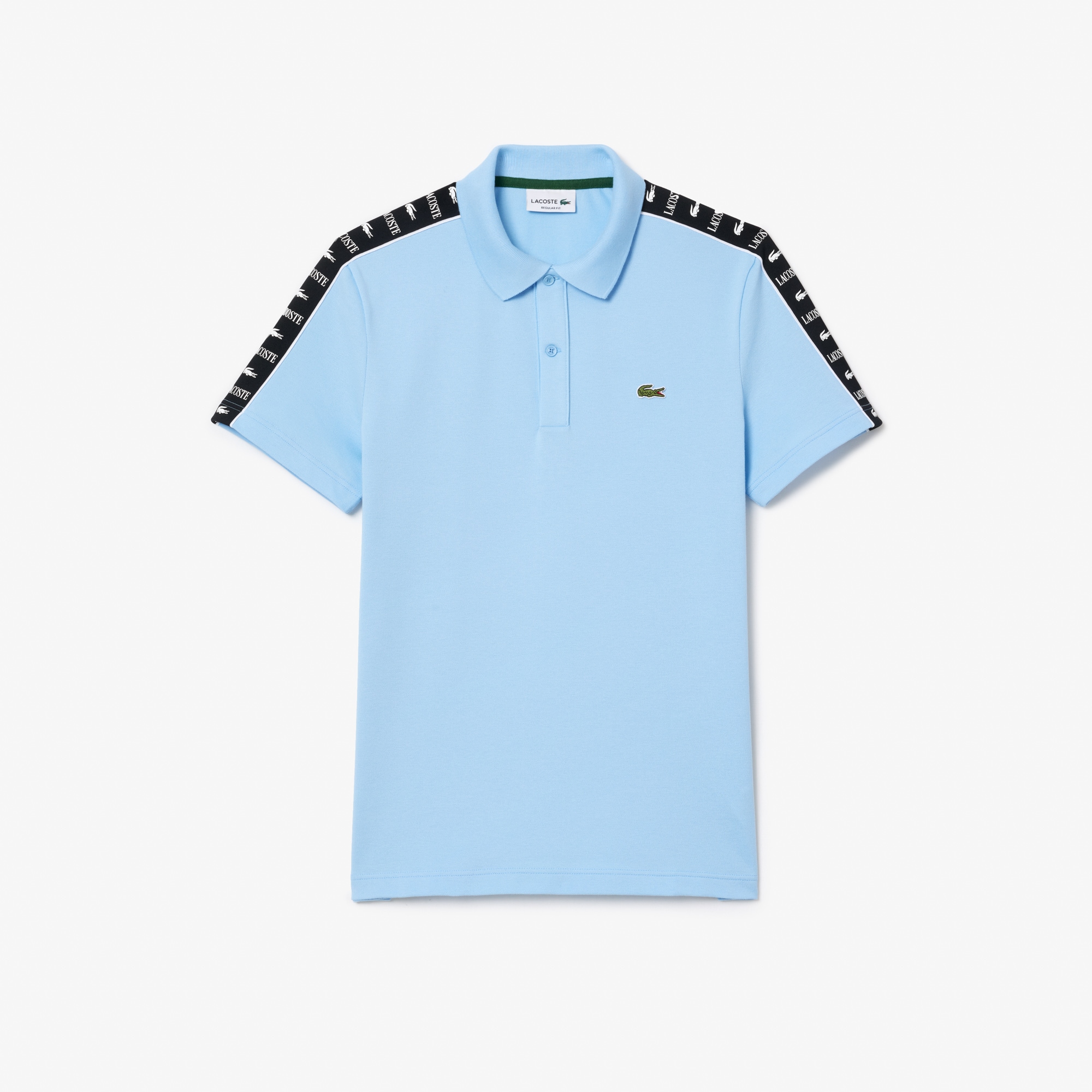 Logo Stripe Stretch Piqué Polo Shirt image number 3