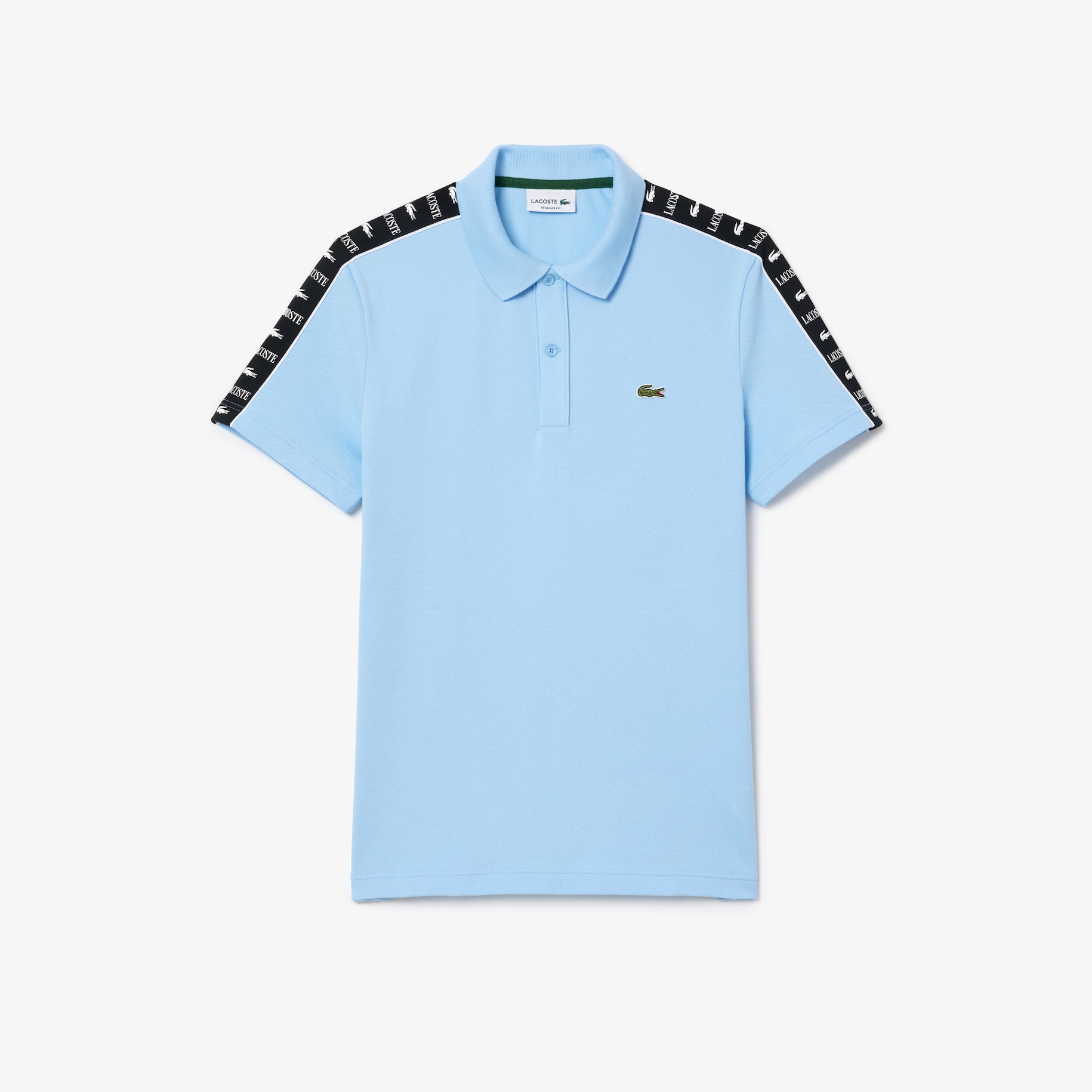Logo Stripe Stretch Piqué Polo Shirt image number 3