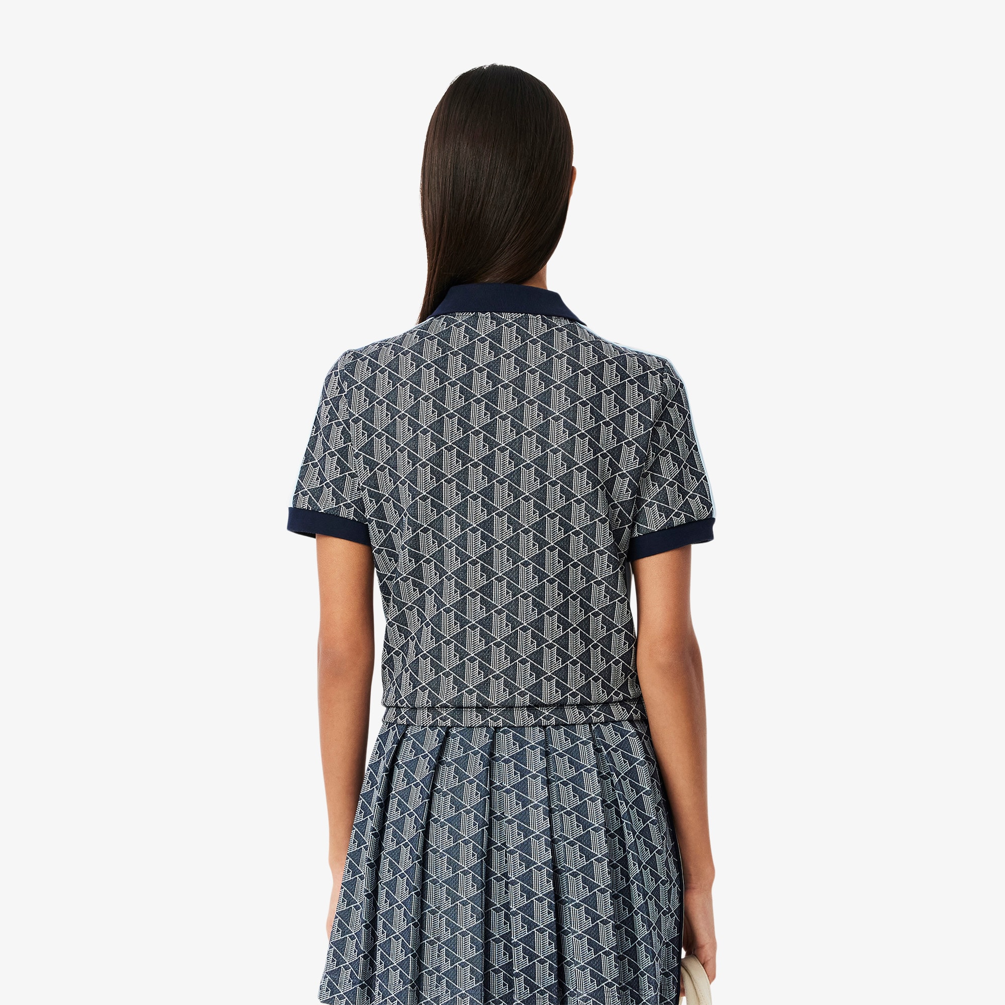 Slim Fit Monogram Jacquard Polo Shirt image number 2