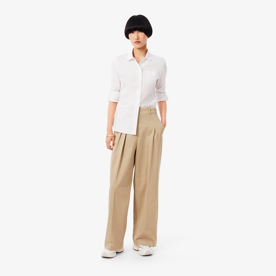 Flared Leg Stretch Gabardine Pants image number 0