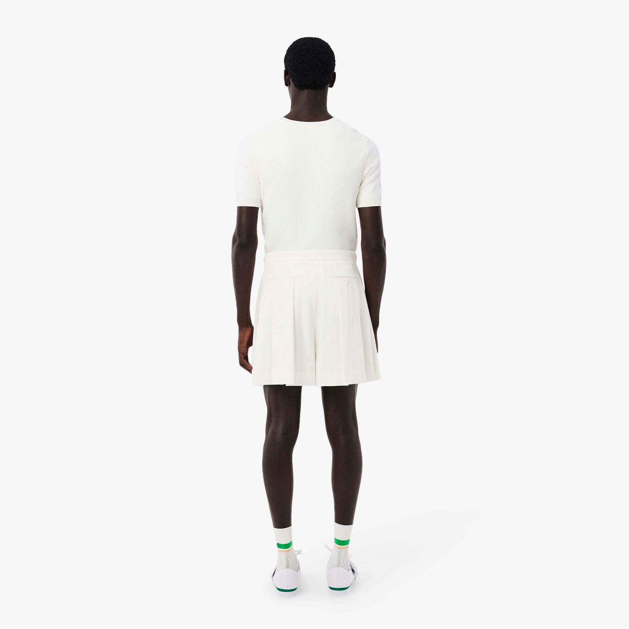 Runway Pleated Wool Bermuda Shorts image number 2