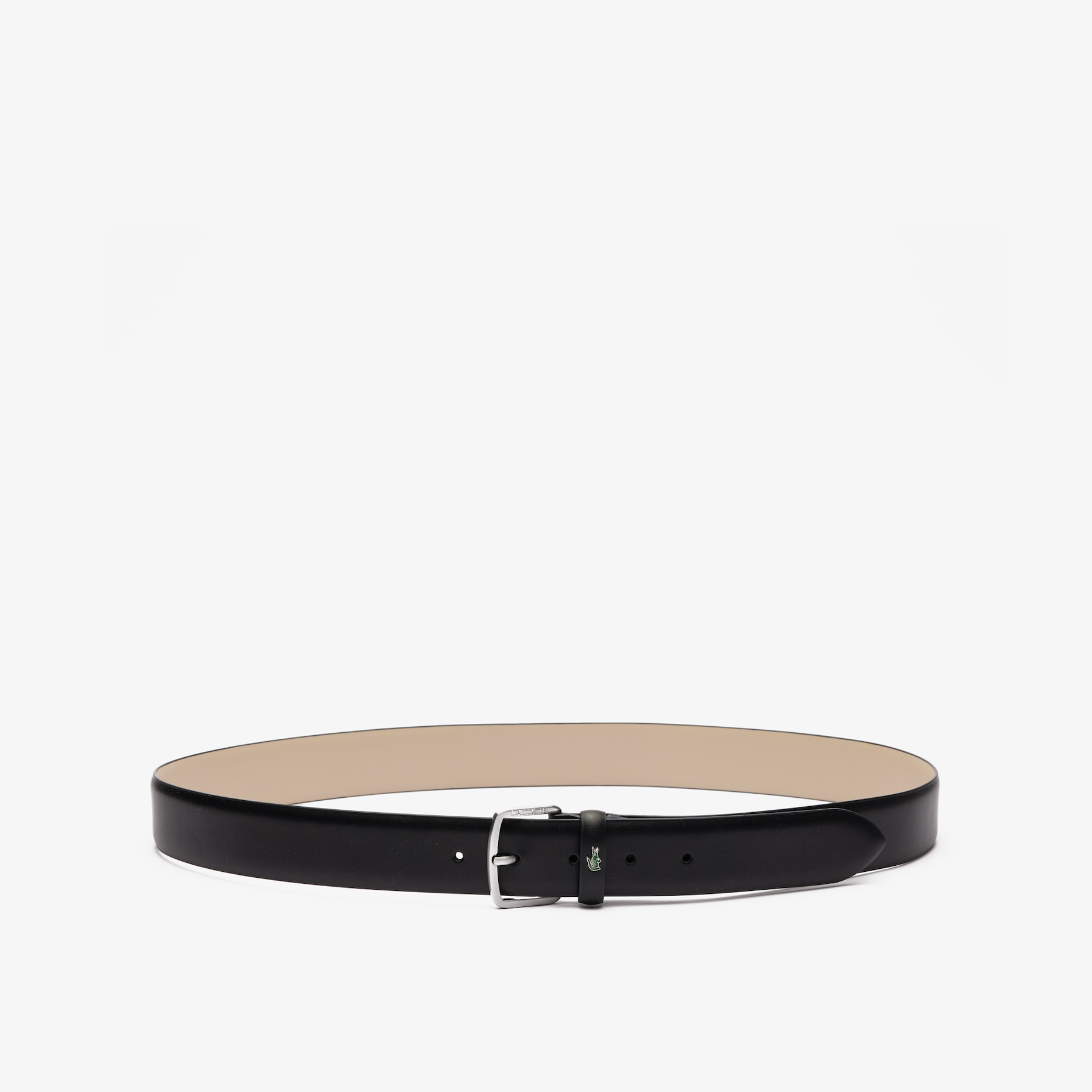 Smooth Leather Crocodile Accent Belt image number 2