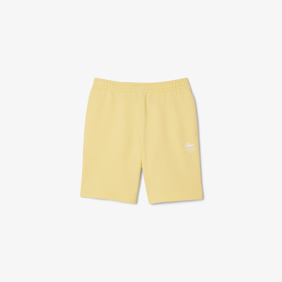 Printed cotton fleece shorts image number 3