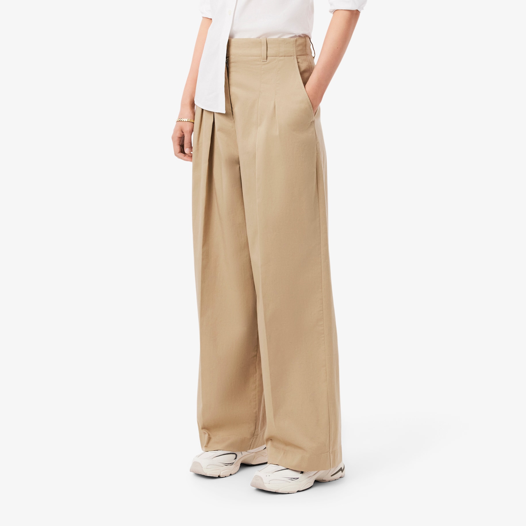 Flared Leg Stretch Gabardine Pants image number 1