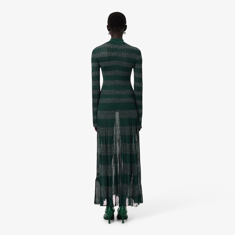 Runway Polo Collar Pointelle Maxi Dress image number 2
