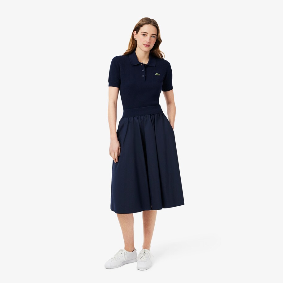 Moss Stitch Cotton Polo Dress image number 0