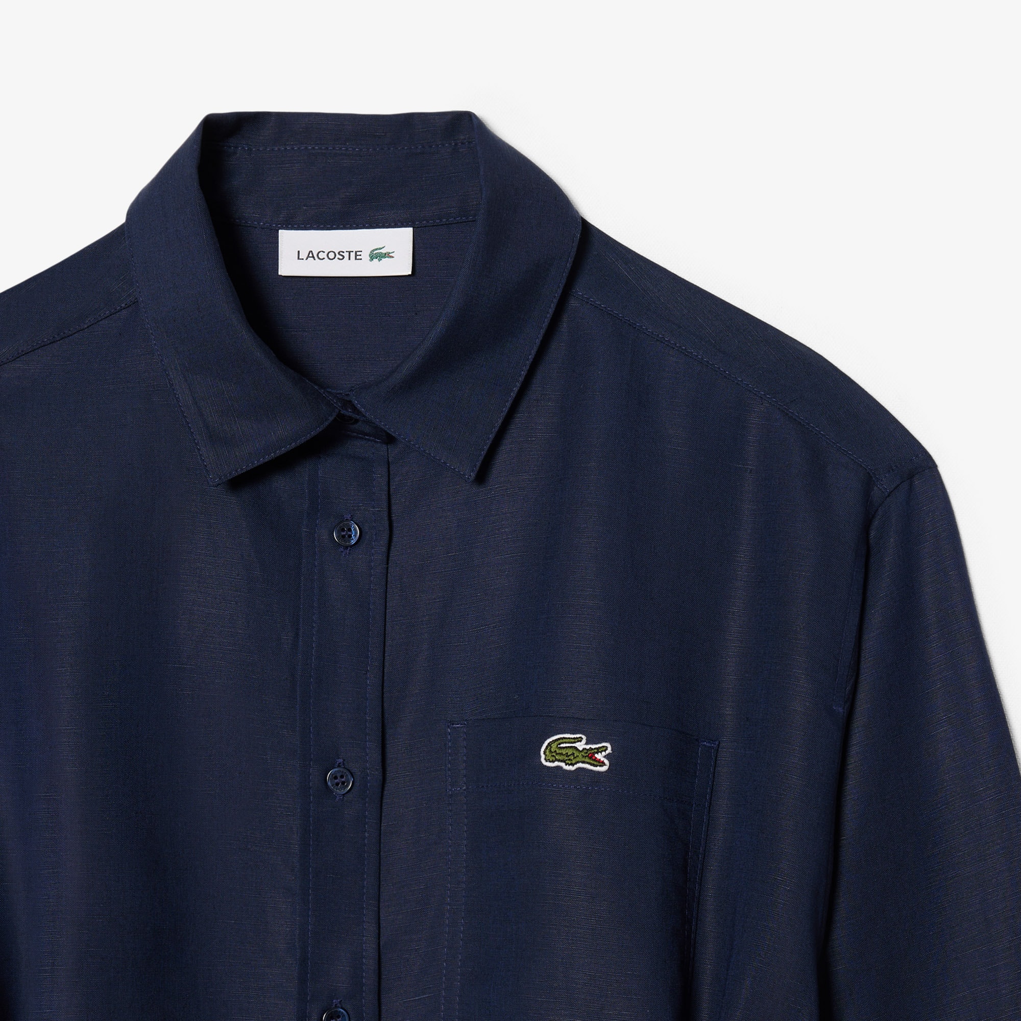 Oversized Linen Blend Shirt Dress image number 1