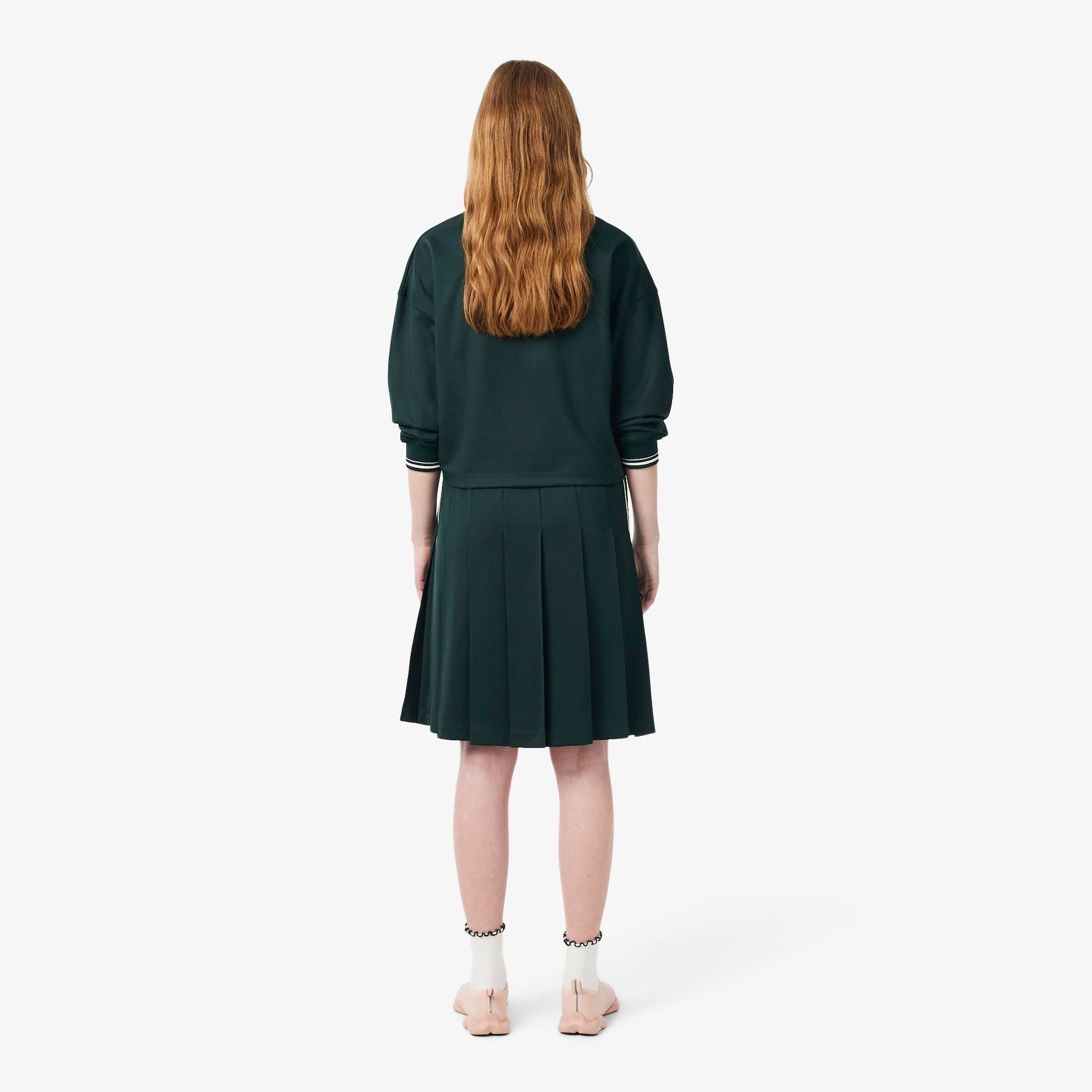 Pleated Interlock Piqu&eacute; Skirt image number 2