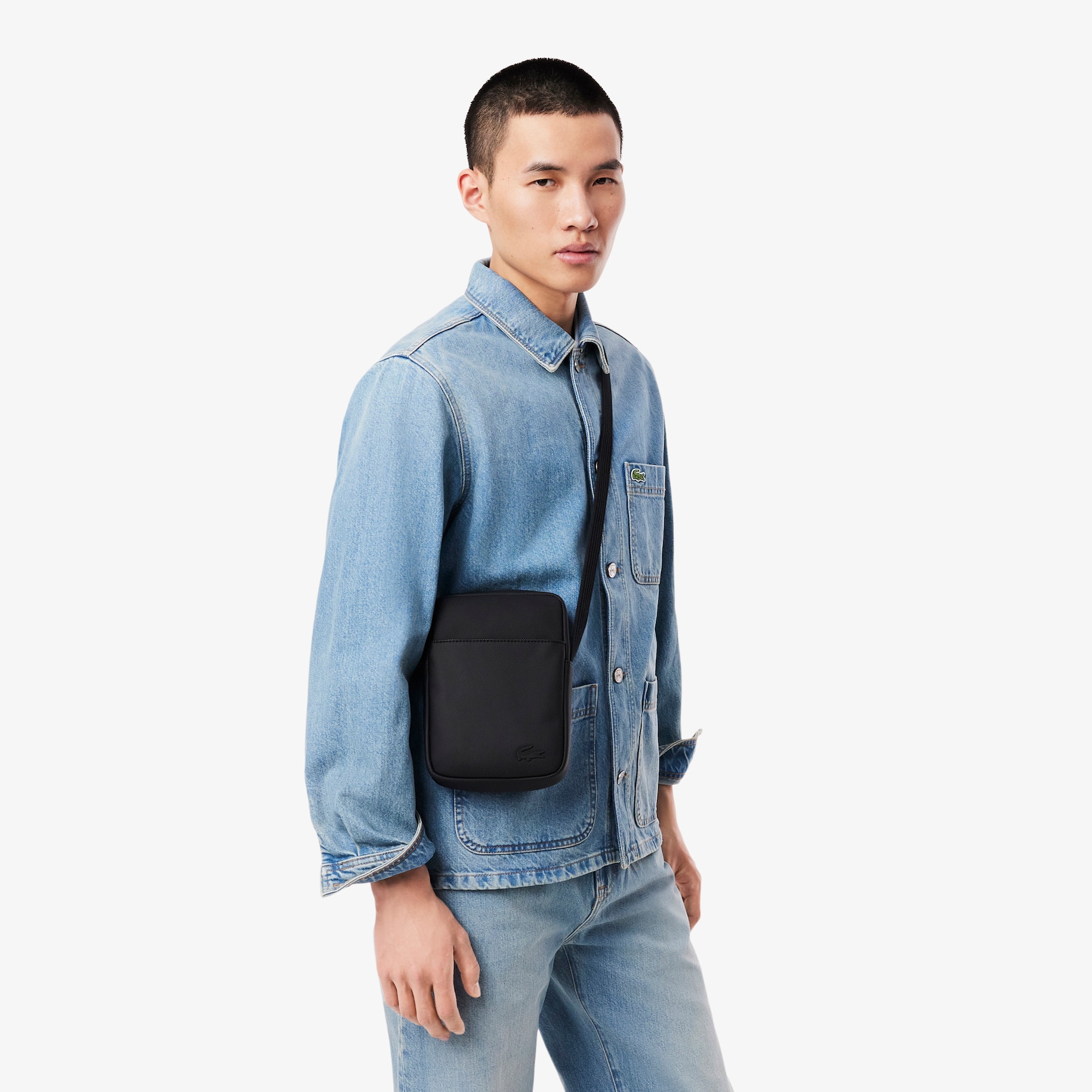 Men's Classic Piqu&eacute; Effect Vertical Satchel image number 5