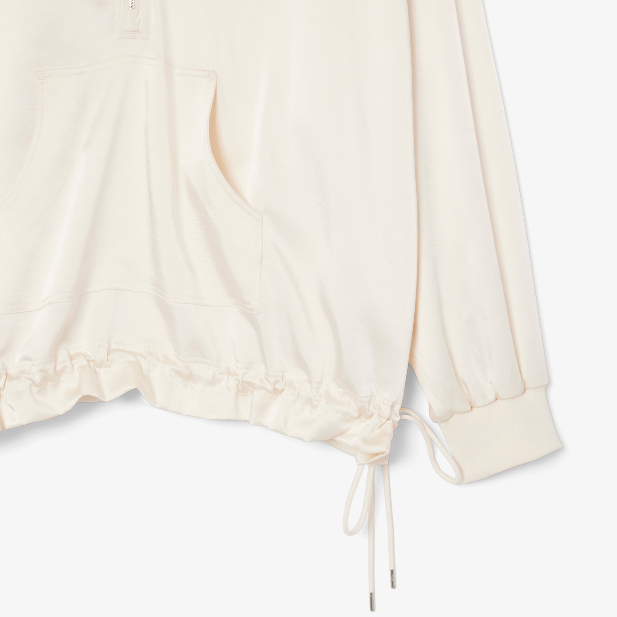 High Zipped Neck Oversized Popover Jacket image number 2