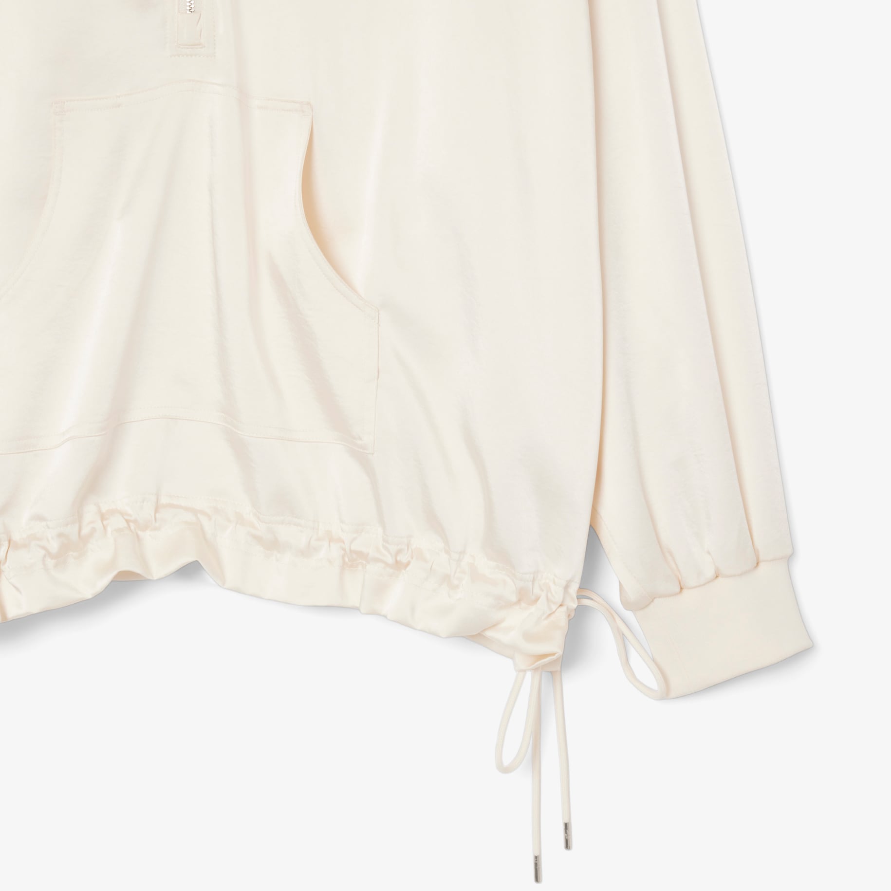 High Zipped Neck Oversized Popover Jacket image number 2