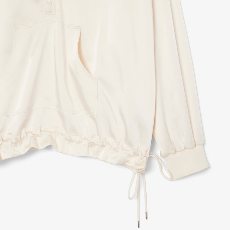 High Zipped Neck Oversized Popover Jacket image number 2