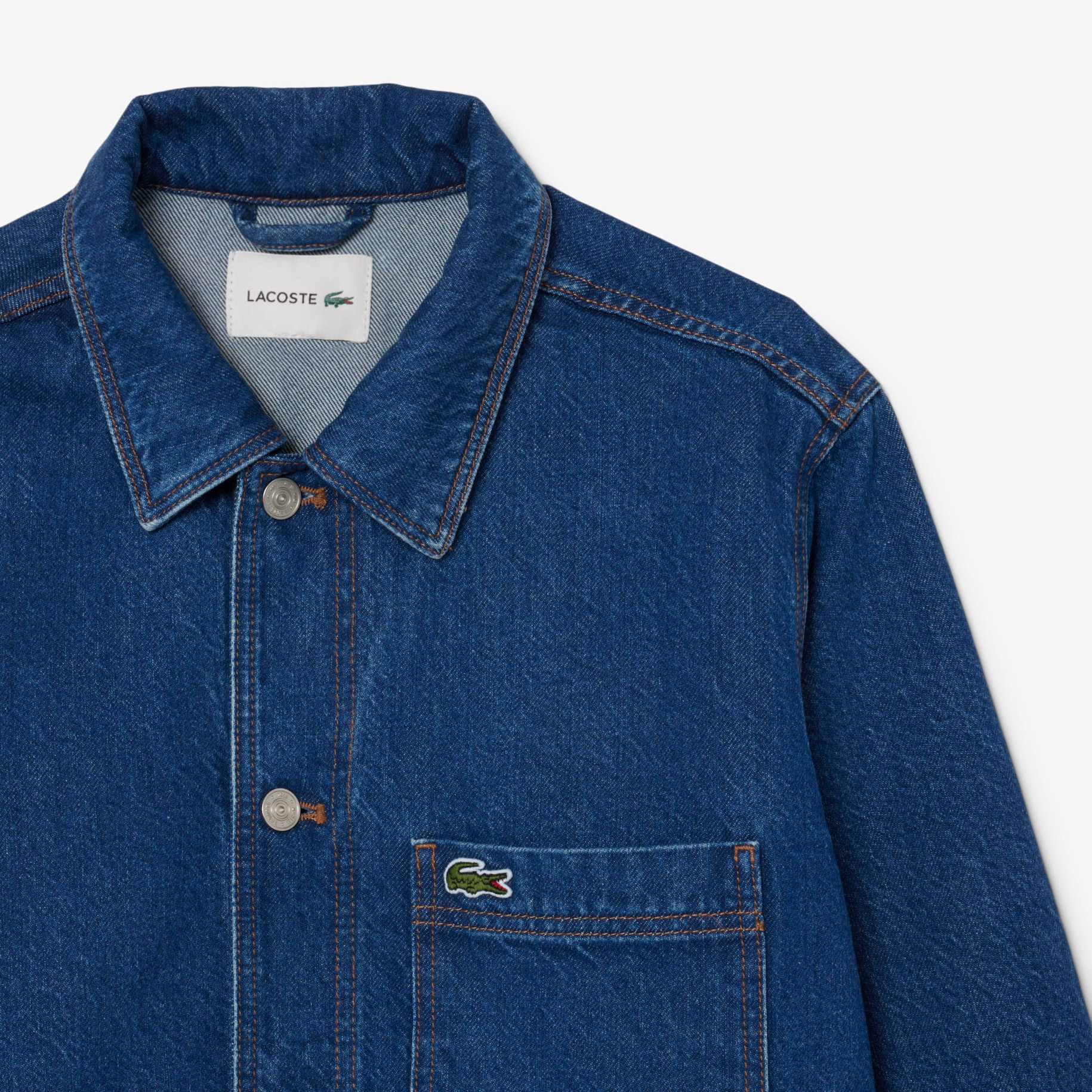 Oversized Cotton Denim Overshirt image number 4