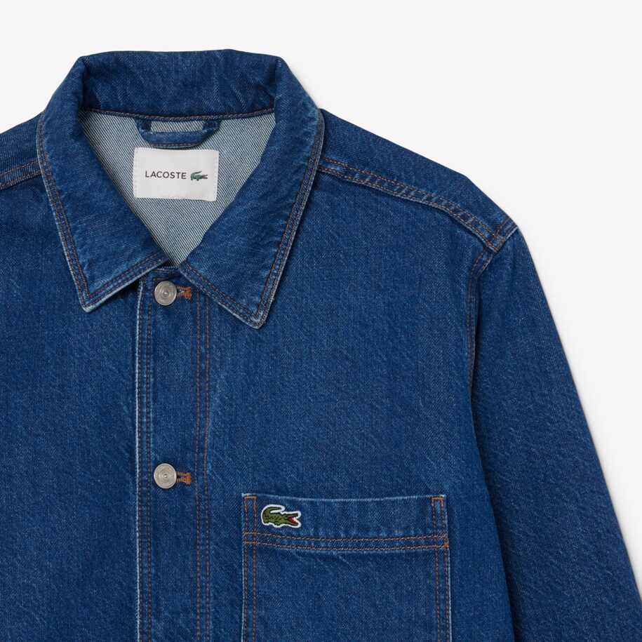 Oversized Cotton Denim Overshirt image number 4