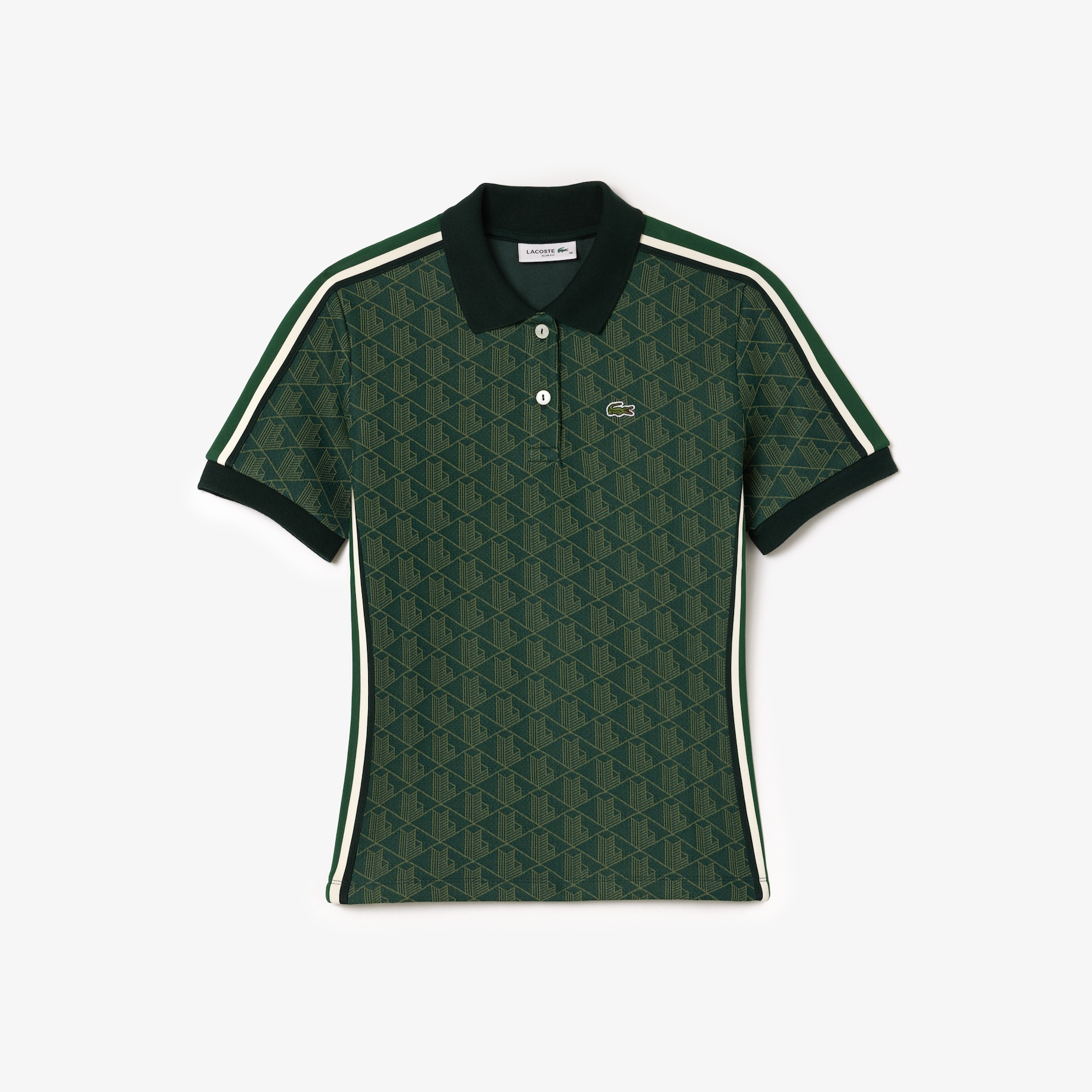 Slim Fit Monogram Jacquard Polo Shirt image number 3