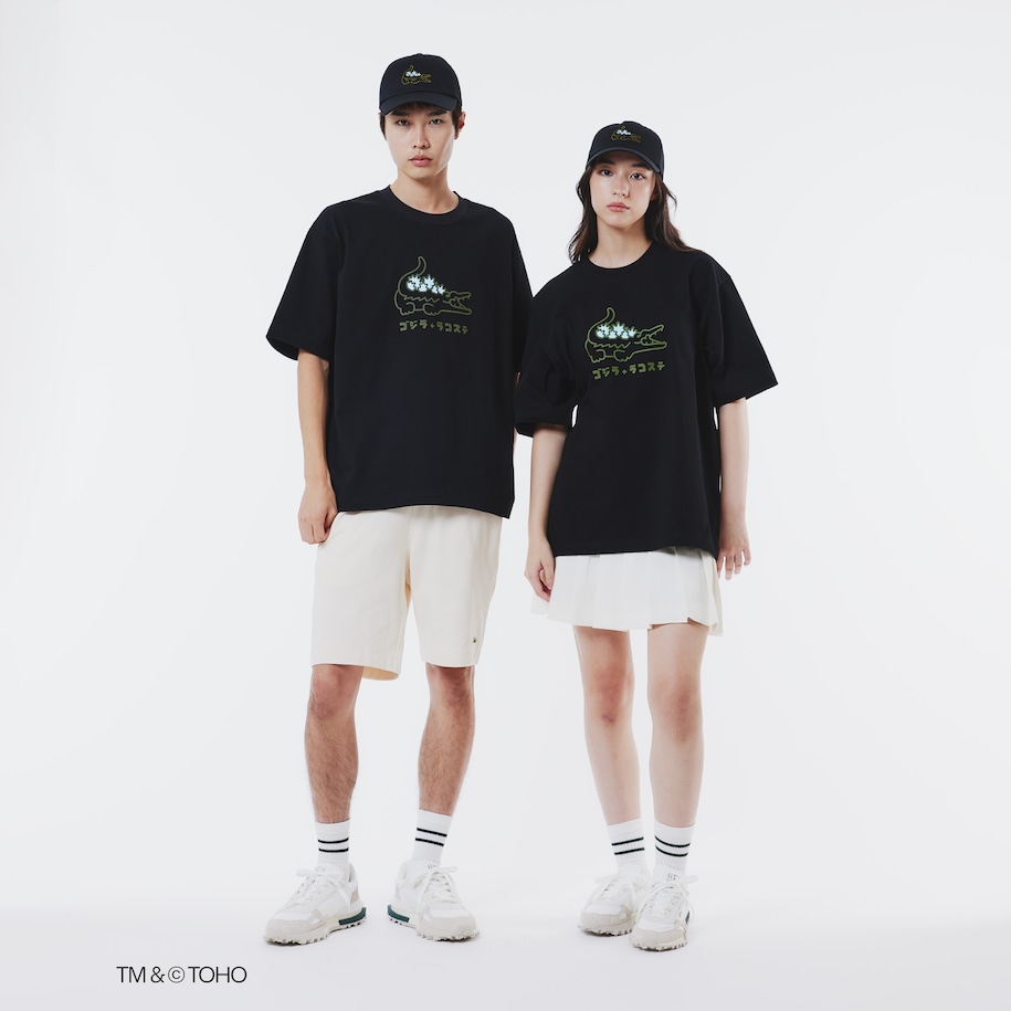 T-shirt Lacoste crocodile & Godzilla image number 0