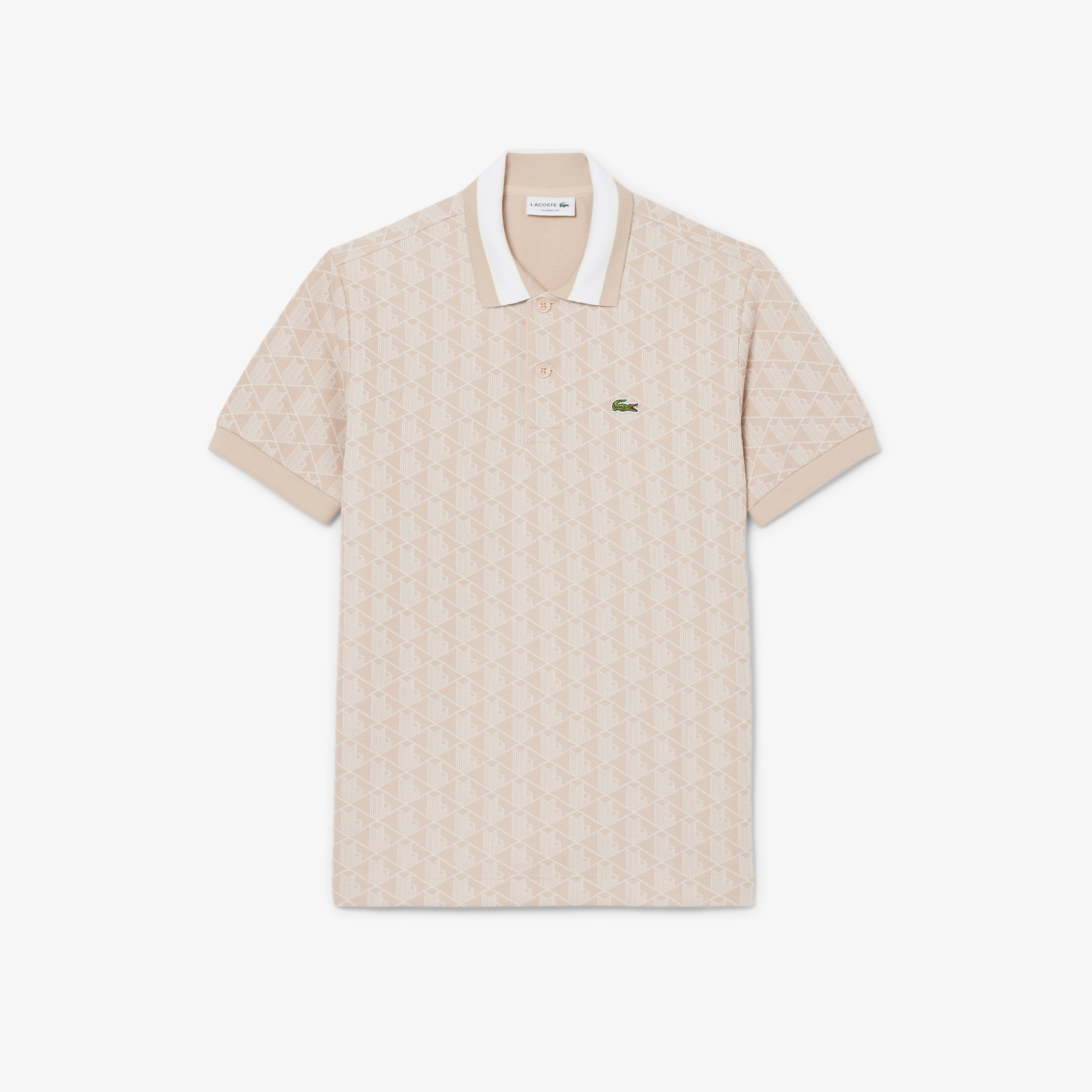 Classic Fit Monogram Jacquard Polo Shirt image number 3